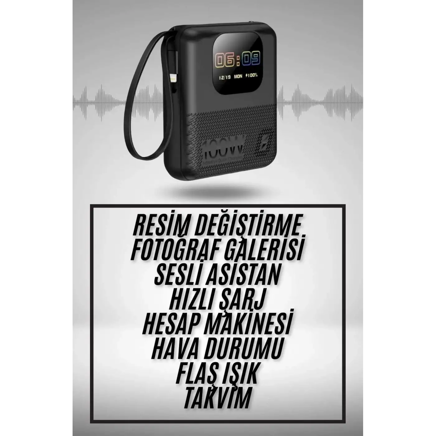 Akıllı Powerbank 10.000 MAH 4 Çıkışlı Taşınabilir Dijital Göstergeli