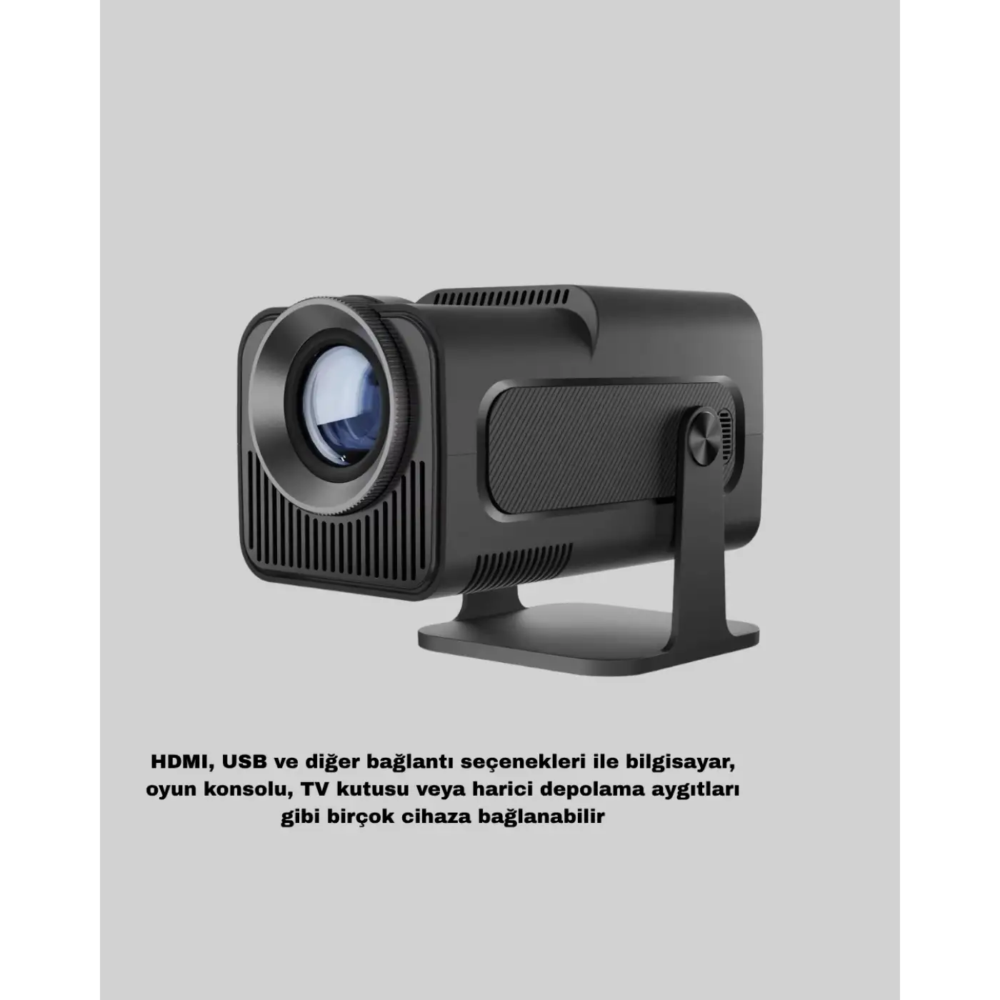 Akıllı Projeksiyon Cihazı HDMI USB Bağlantılı Taşınabilir Enerji Tasarruflu