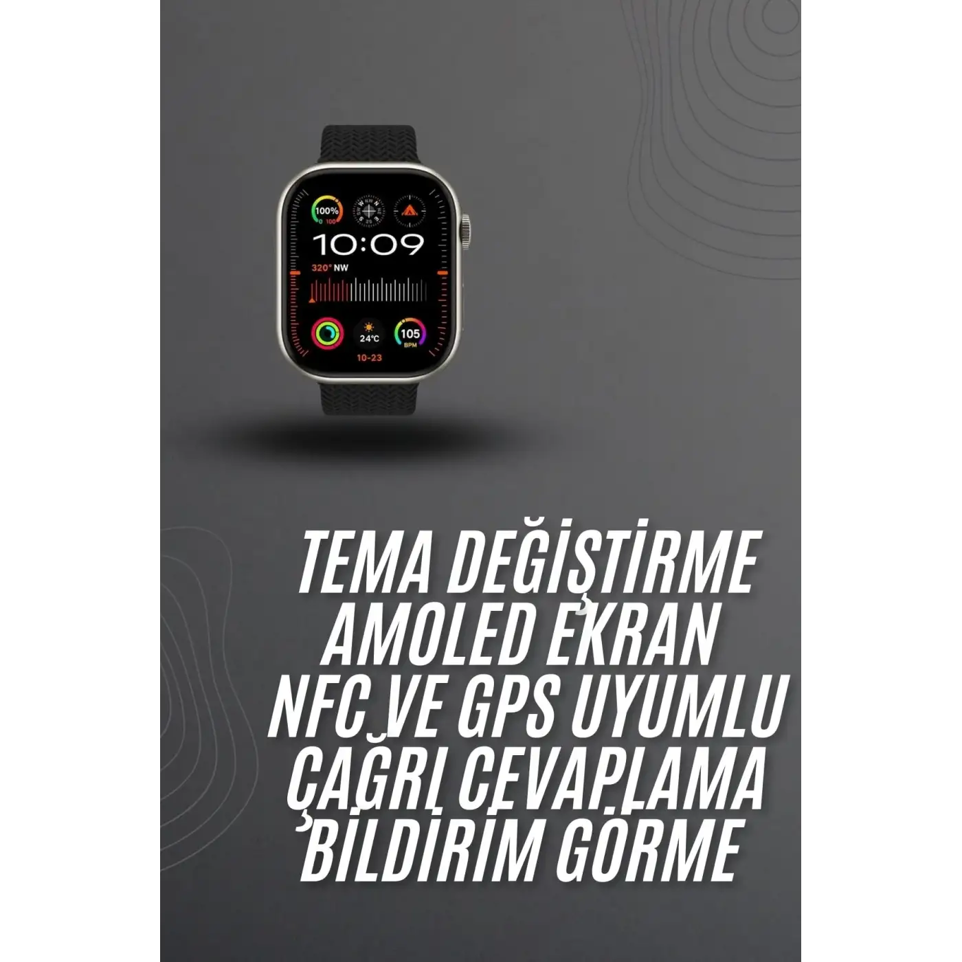 Akıllı saat 2.02 inch Nabız Ölçer Arama Konuşma Müzik Dinleme