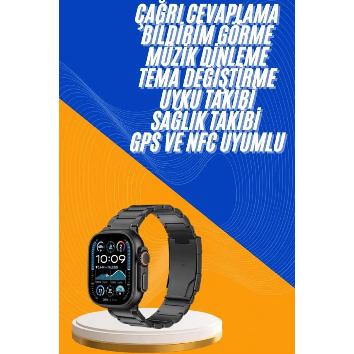 Akıllı Saat 3 Kordonlu Waterproof Adımsayar, Titreşim ve GPS Özelliği