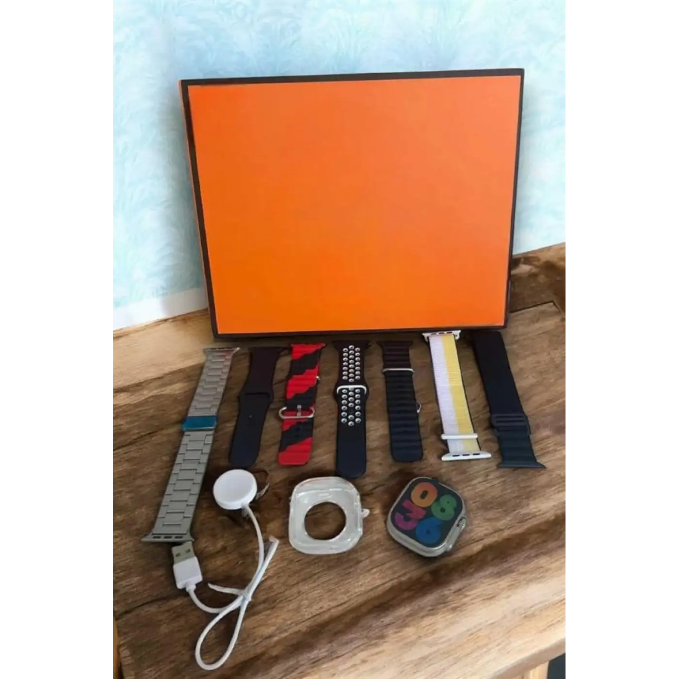 Akıllı Saat 7 Farklı Kordonlu Arama Cevaplayan Bildirim GPS Özelliği