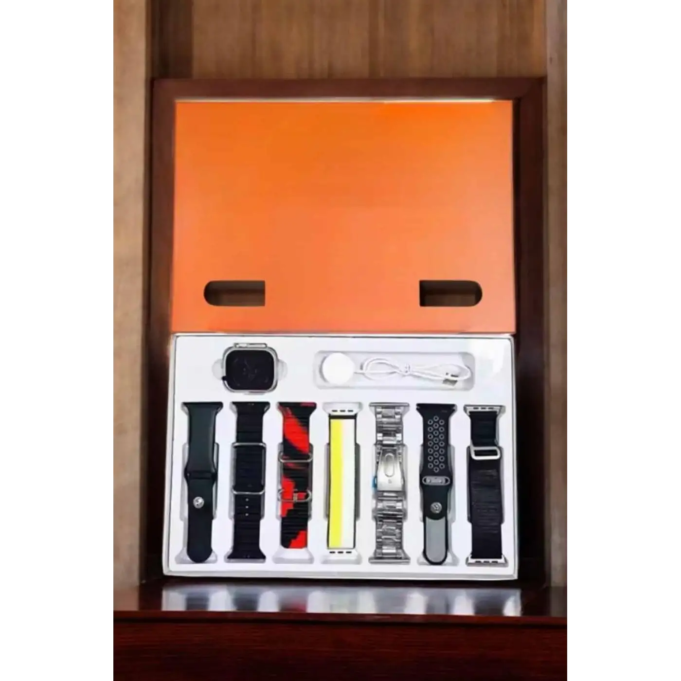 Akıllı Saat 7 Kordonlu Bildirim Görebilen Metal Kordon GPS Özelliği