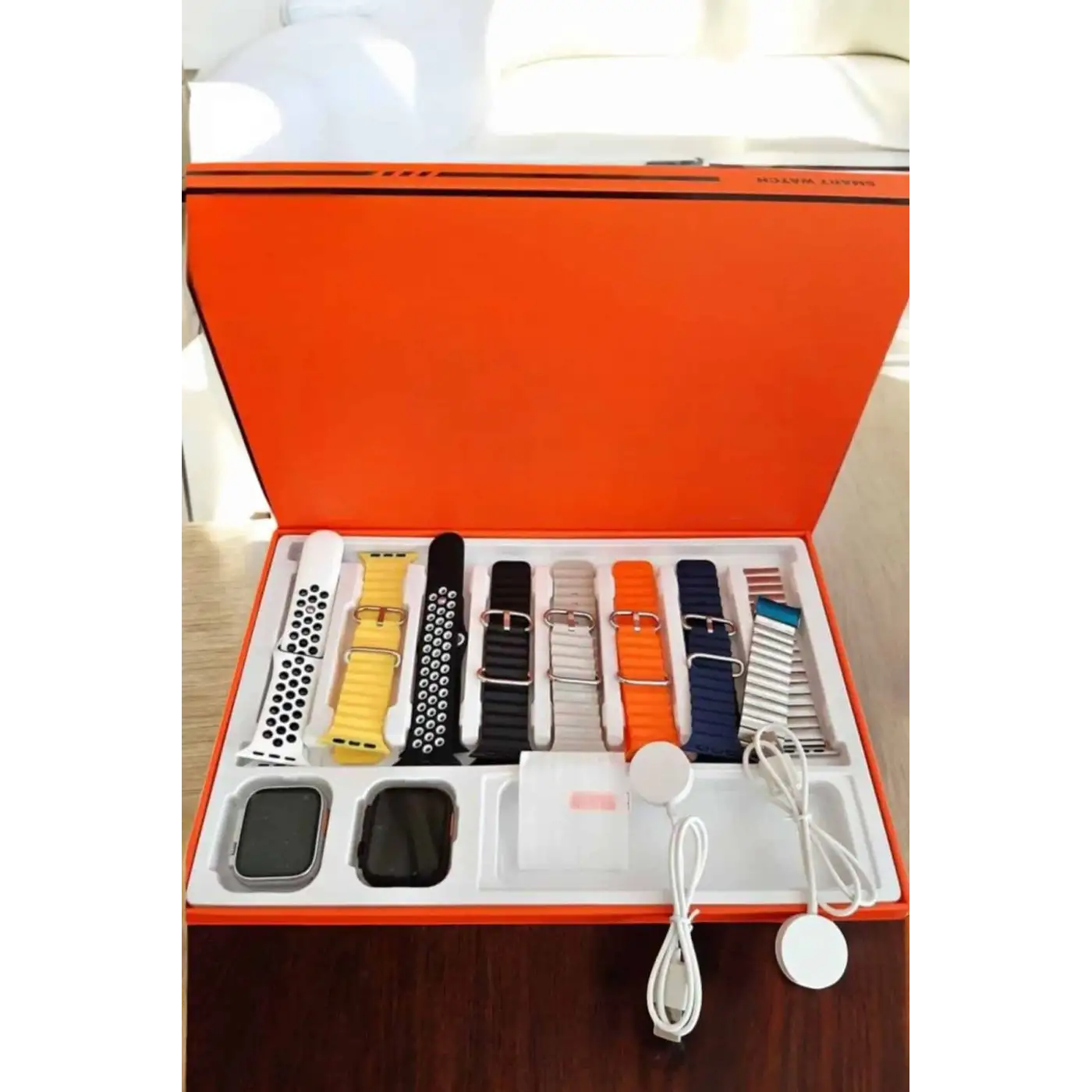 Akıllı Saat 7 Kordonlu Metal,Plastik Ve Hasır Kordon Seçeneği