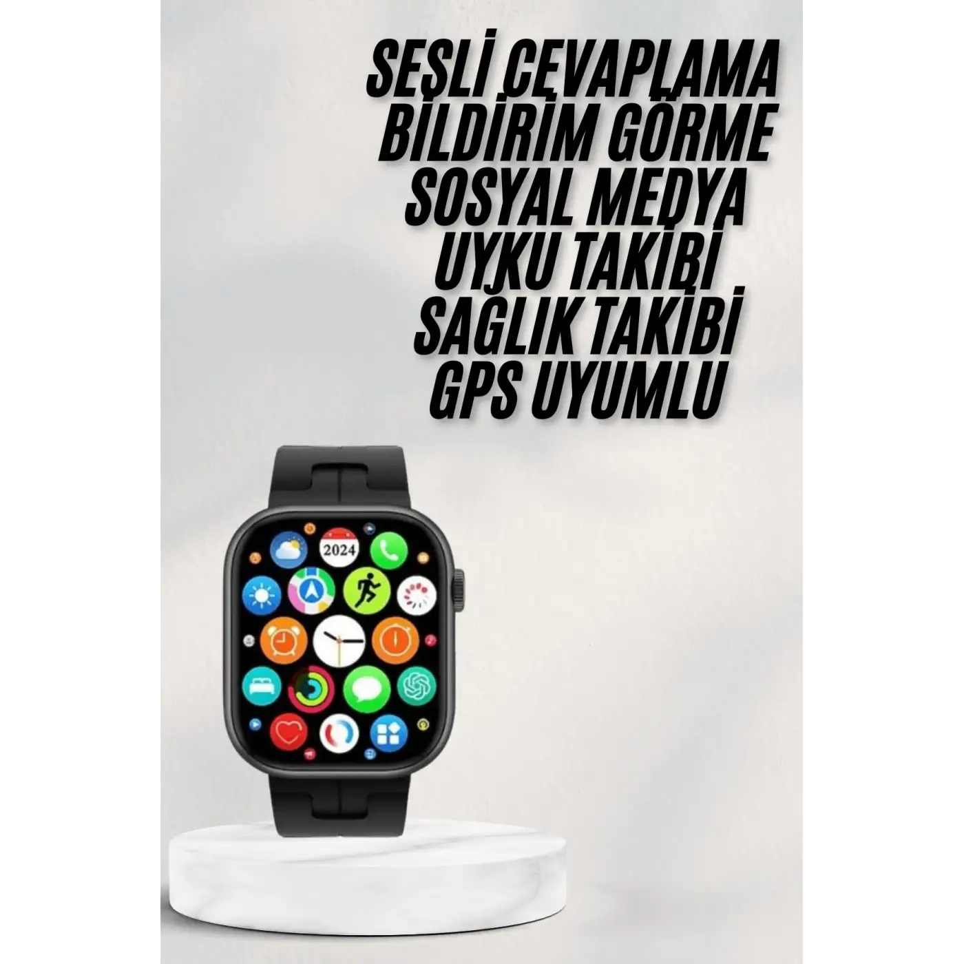 Akıllı Saat Android ve İOS Uyumlu Plastik Kordon Yeni Nesil