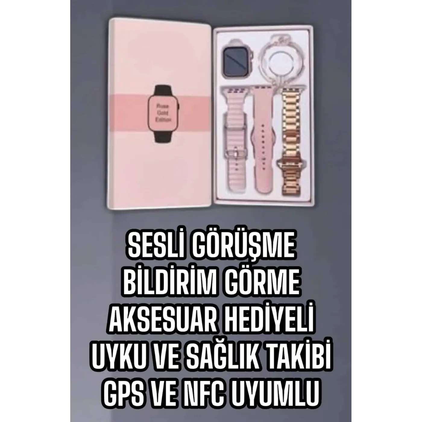 Akıllı Saat Bluetooth Bağlantılı Aksesuar Hediyeli GPS Takibi