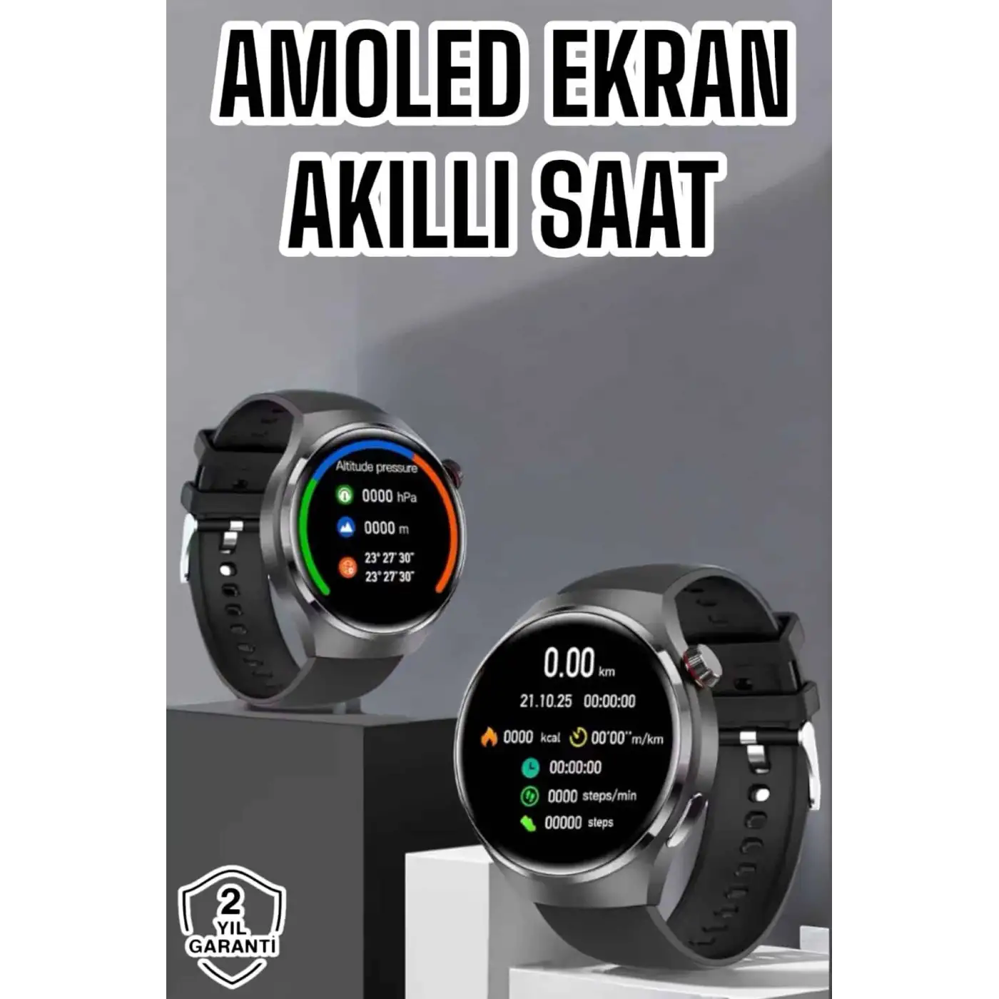 Akıllı Saat Bluetooth Bağlantılı Amoled Ekran Uyku ve Sağlık Takibi