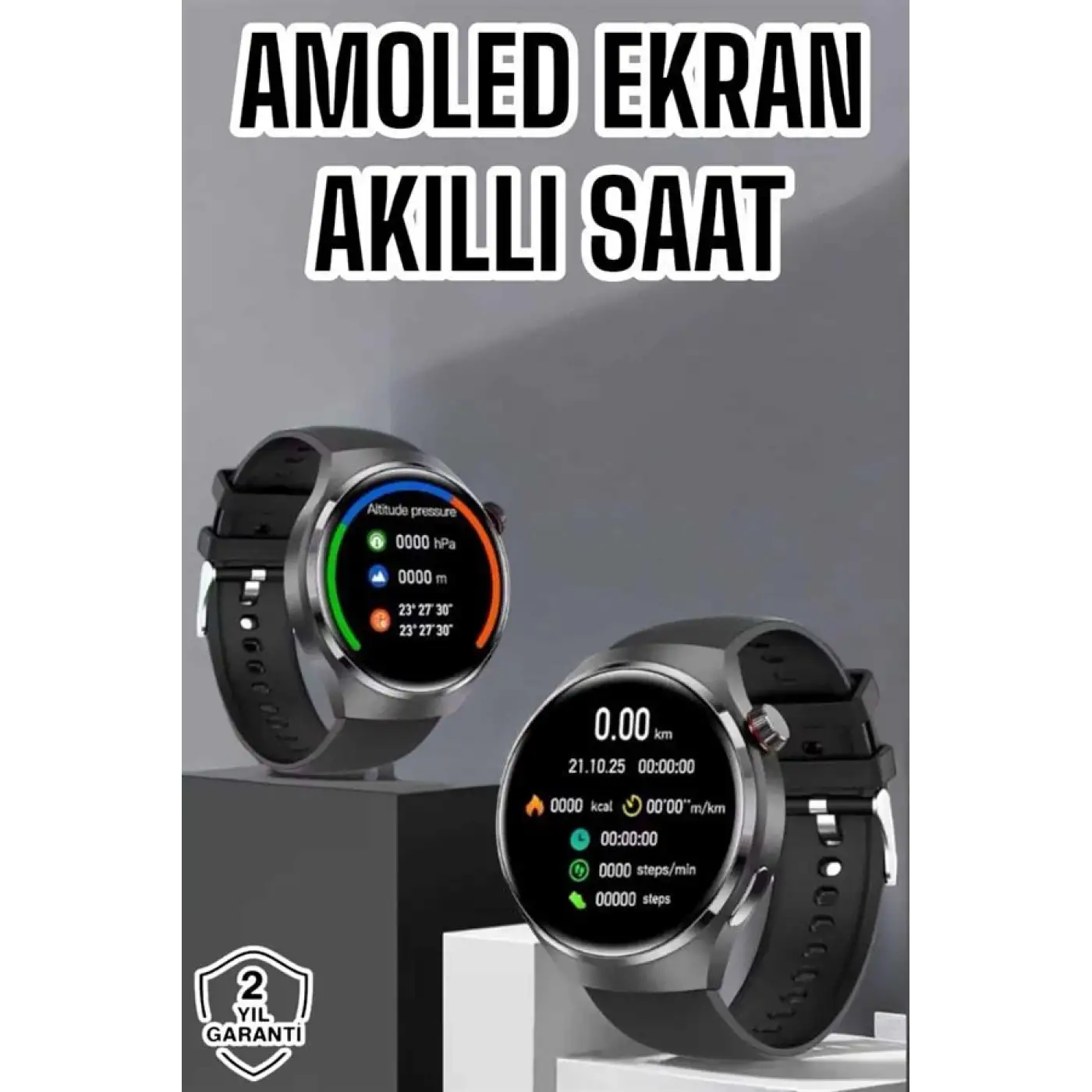 Akıllı Saat Bluetooth Bağlantılı Amoled Ekran Uyku ve Sağlık Takibi
