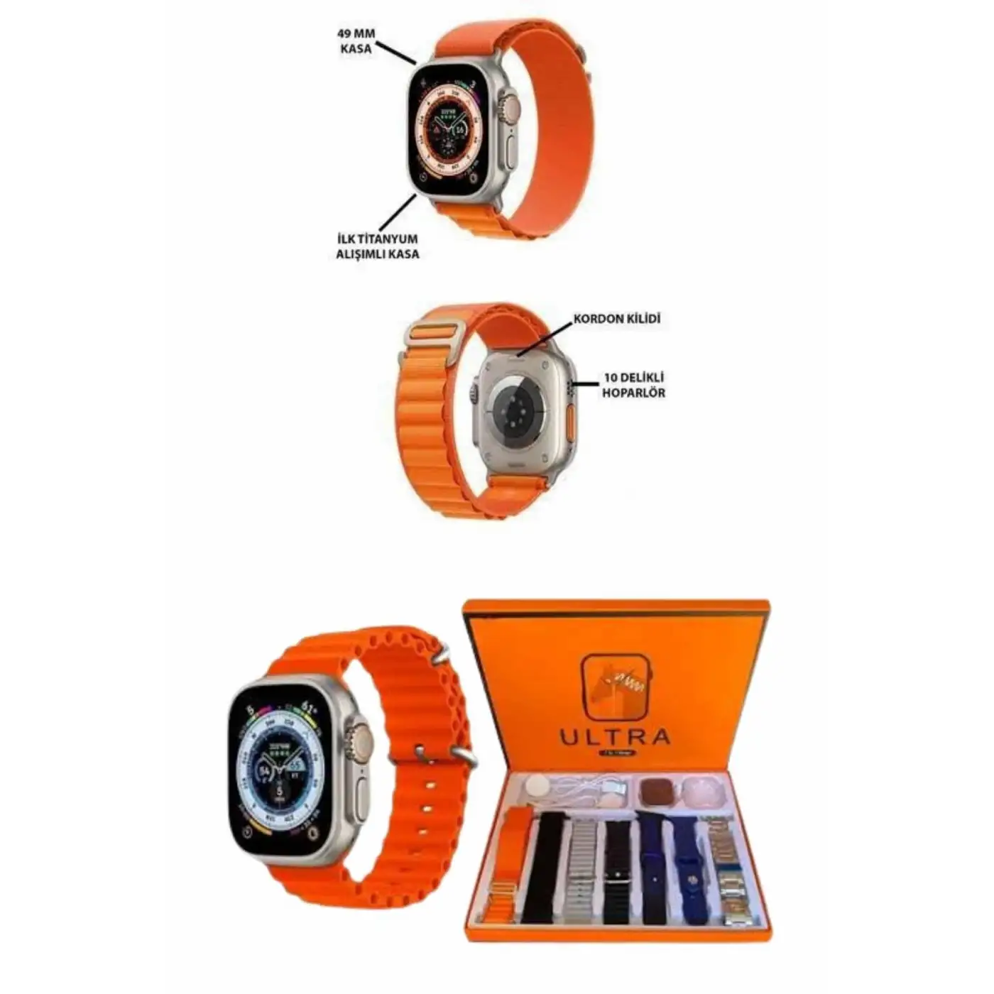 Akıllı Saat Çağrı Cevaplayabilen Unısex 7 Kordonlu Müzik Dinleme