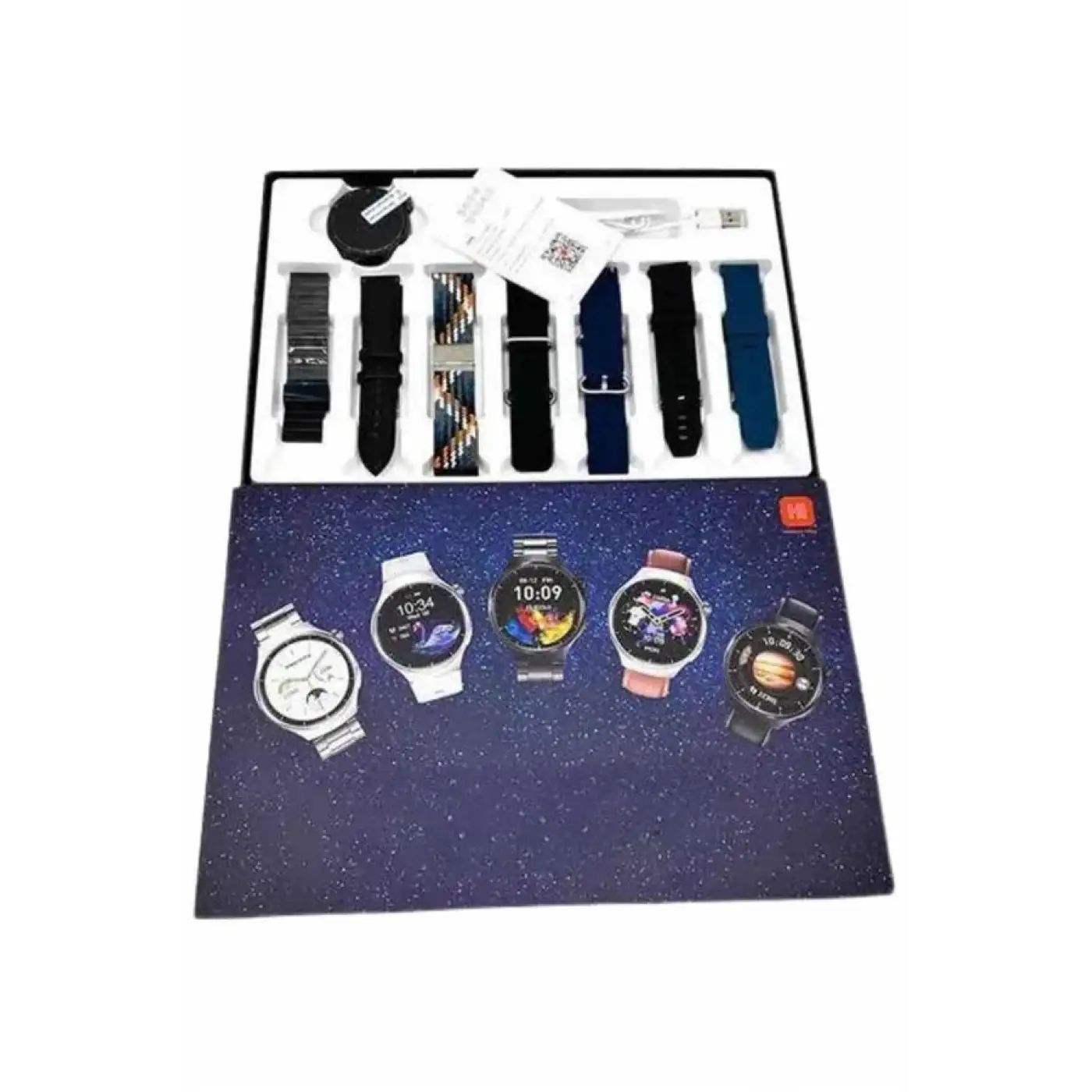 Akıllı Saat Çoklu Kordon Seçenekli Dokunmatik Ekran Nabız Sensörlü