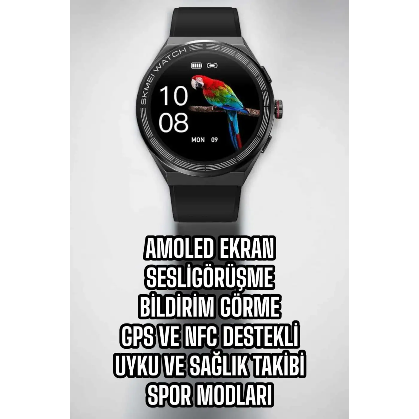 Akıllı Saat Dokunmatik Ekran Sesli Görüşme ve Bildirim Görme Sağlık Takibi