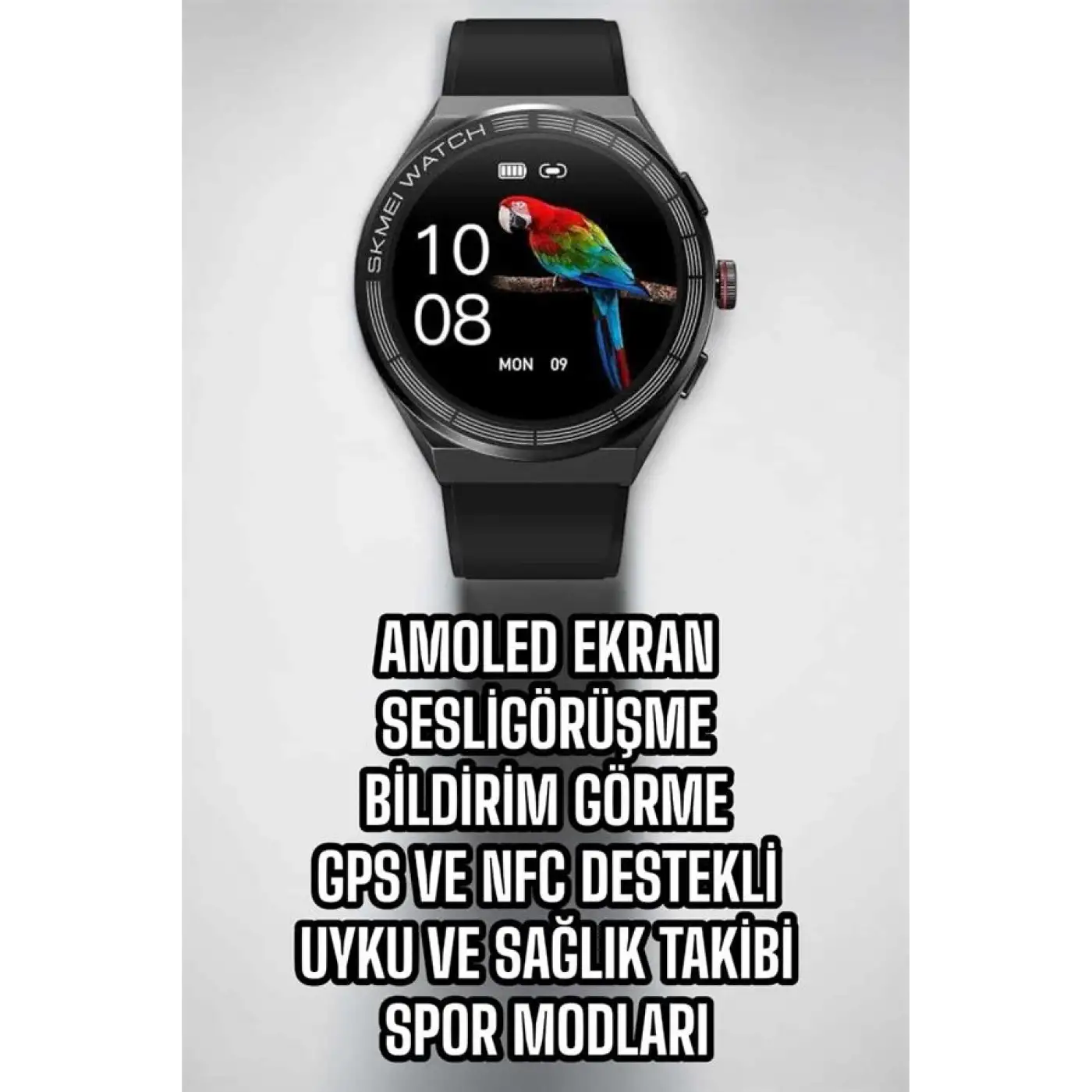 Akıllı Saat Dokunmatik Ekran Sesli Görüşme ve Bildirim Görme Sağlık Takibi