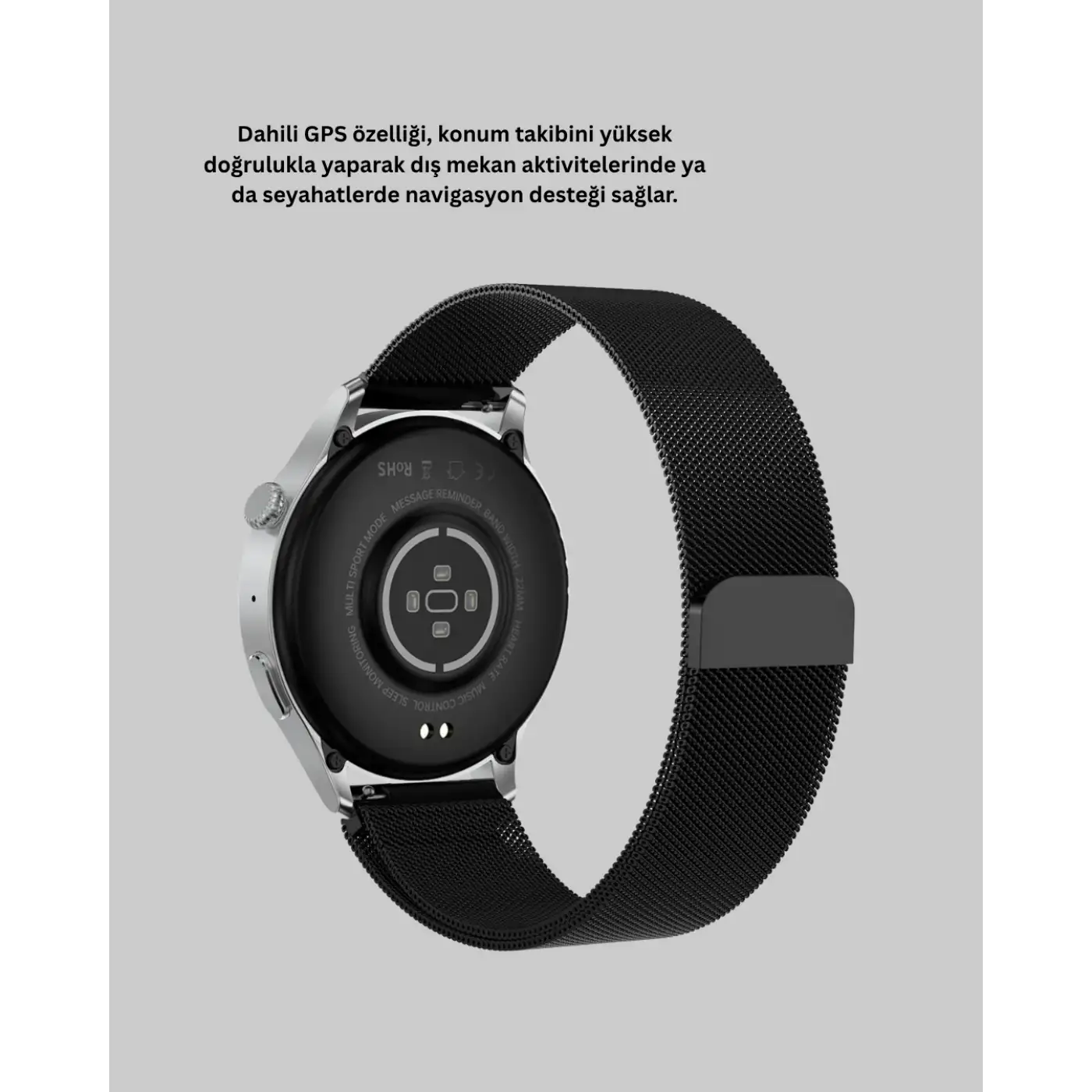 Akıllı Saat GPS Nabız Uyku Takibi Sesli Arama Titreşim Bildirimli