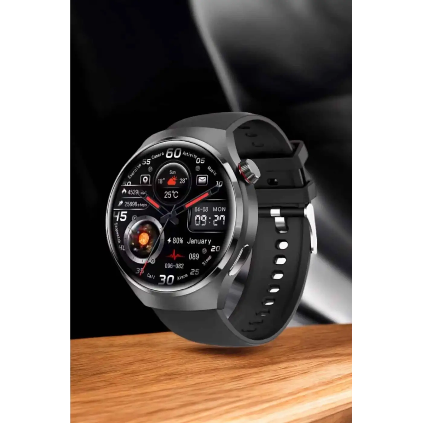 Akıllı Saat Nabız Sensörlü Bildirim Görebilen Spor Modları GPS Takibi