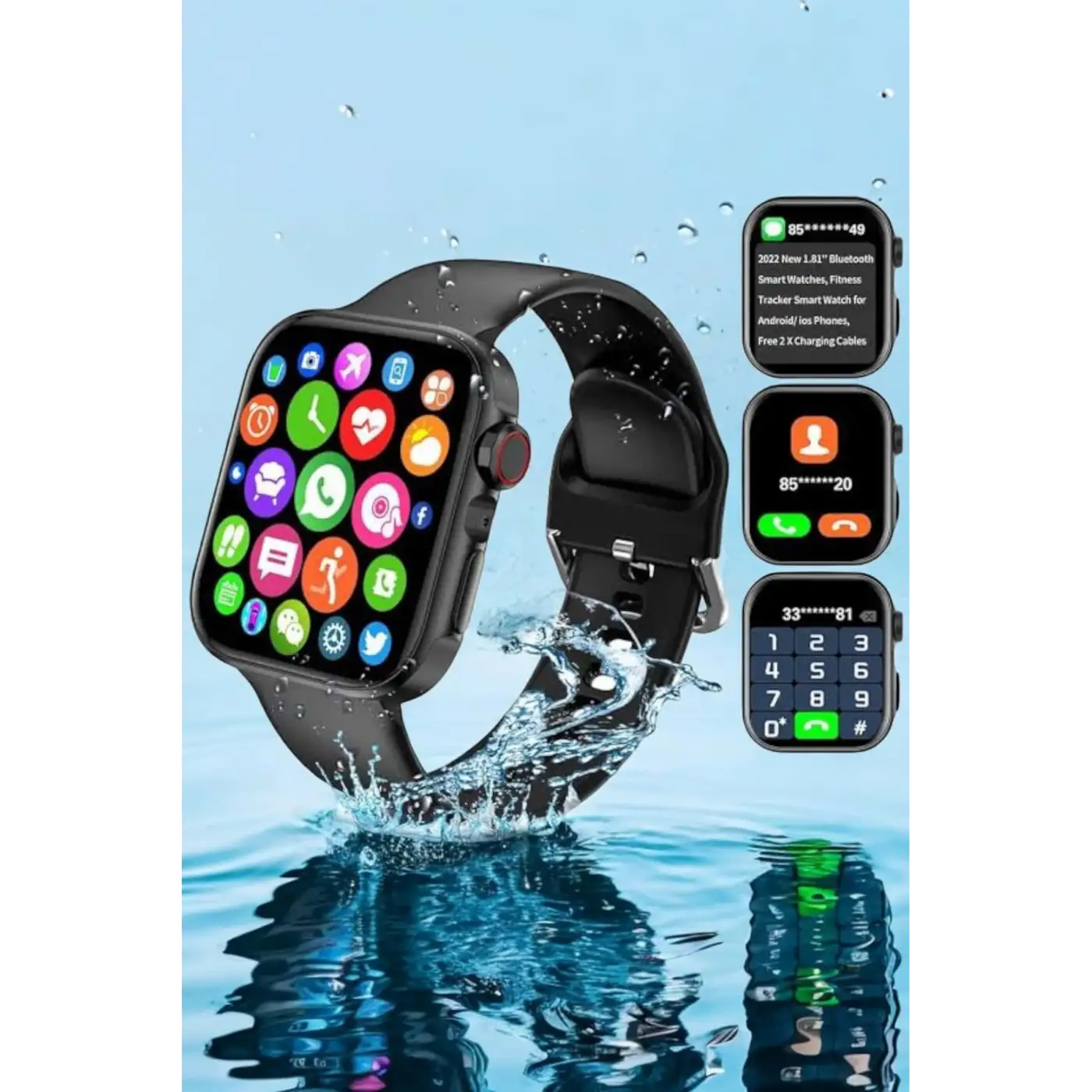 Akıllı Saat Sağlık Takibi ve Akıllı Özelliklerle Donatılmış Modern Akıllı Saat