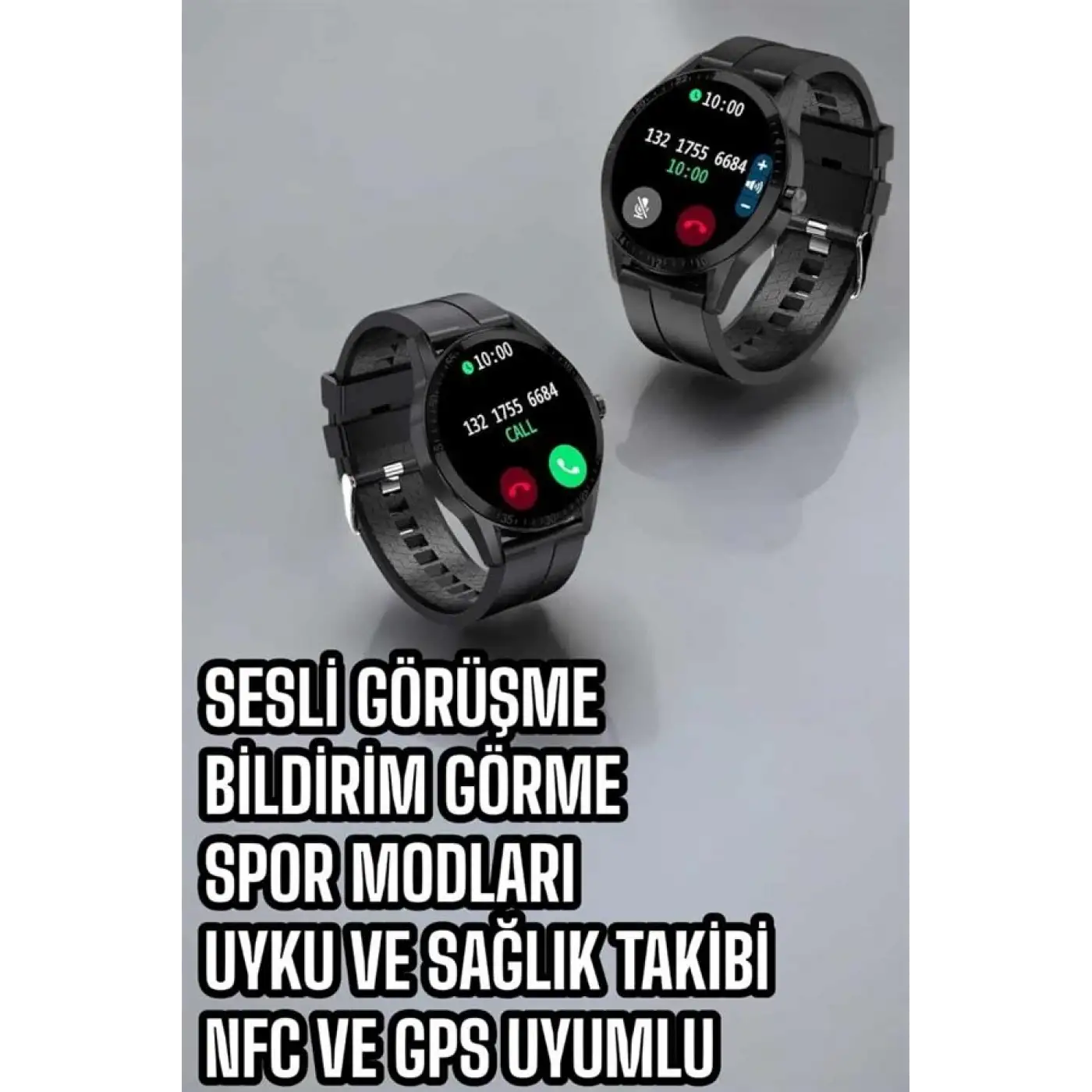 Akıllı Saat Sesli Görüşme Bluetooth Bağlantılı 3 Kordonlu