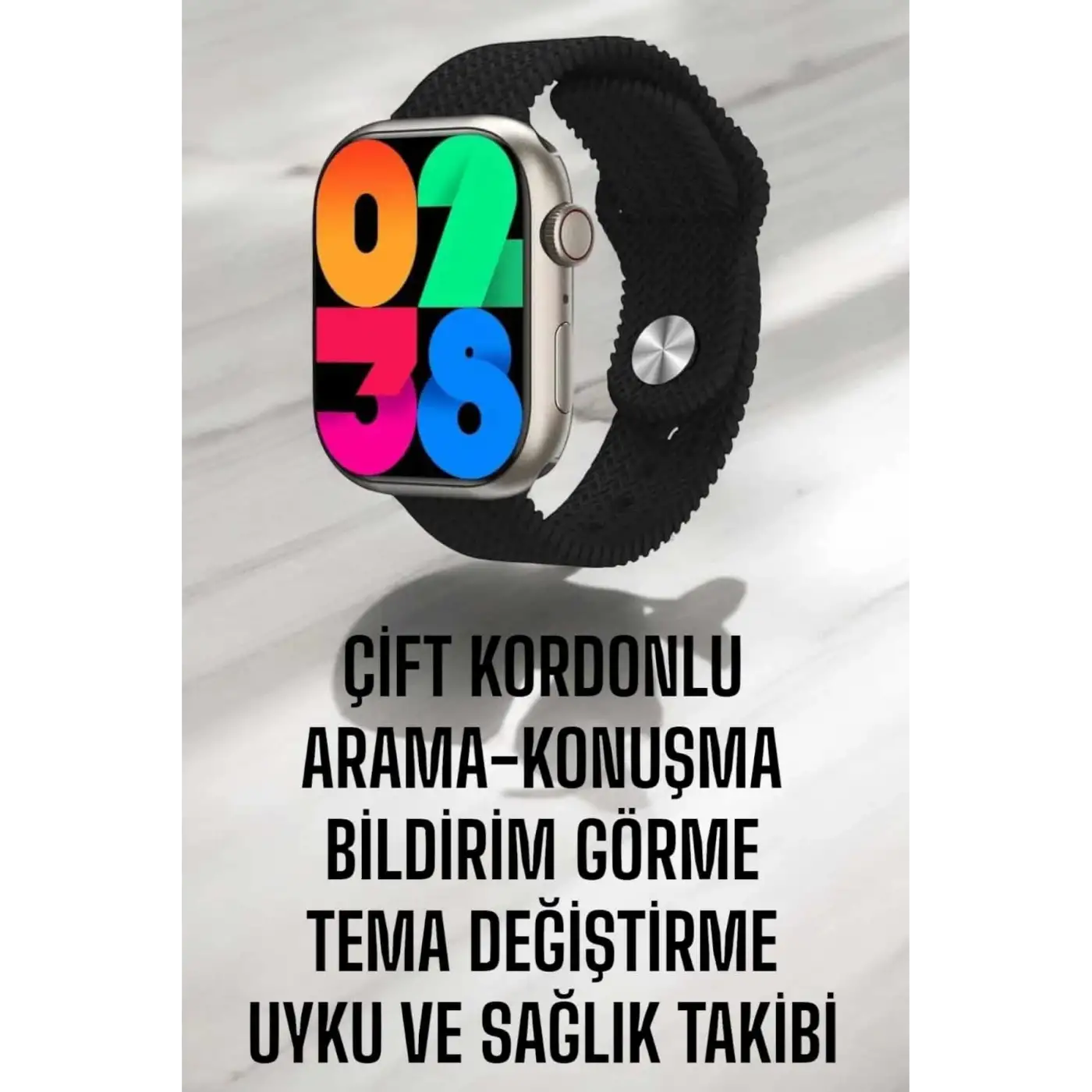 Akıllı Saat Tema Değiştirme Uyku ve Sağlık Takibi Bluetooth Bağlantılı