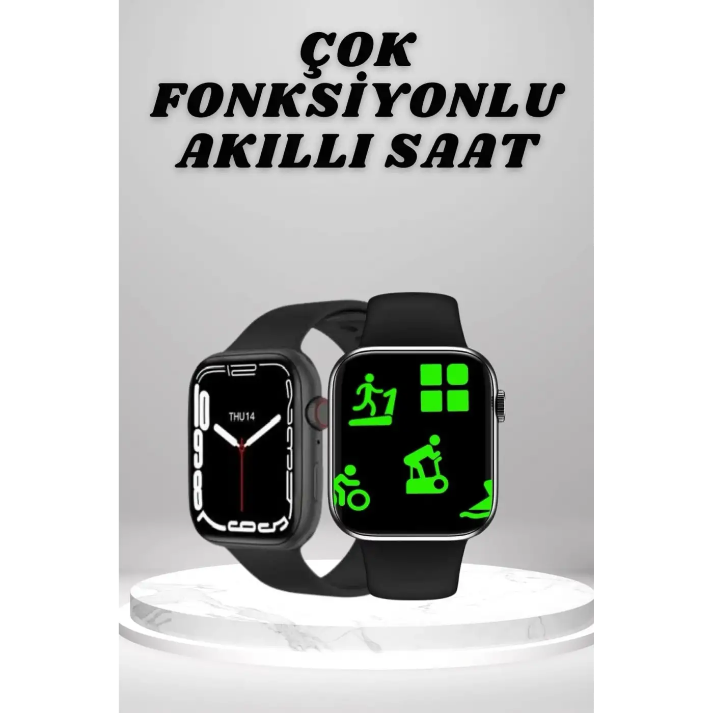 Akıllı Saat Tema Değiştirme Uyku ve Sağlık Takibi Sesli Asistan Bildirim Görme