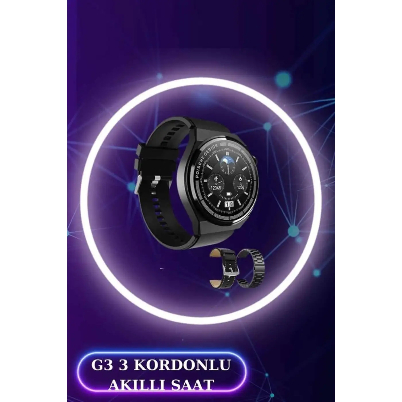 Akıllı Saat ve Kulaklık Seti Dokunmatik Ekran 5.0 Bluetooth Bağlantılı Sesli Görüşme