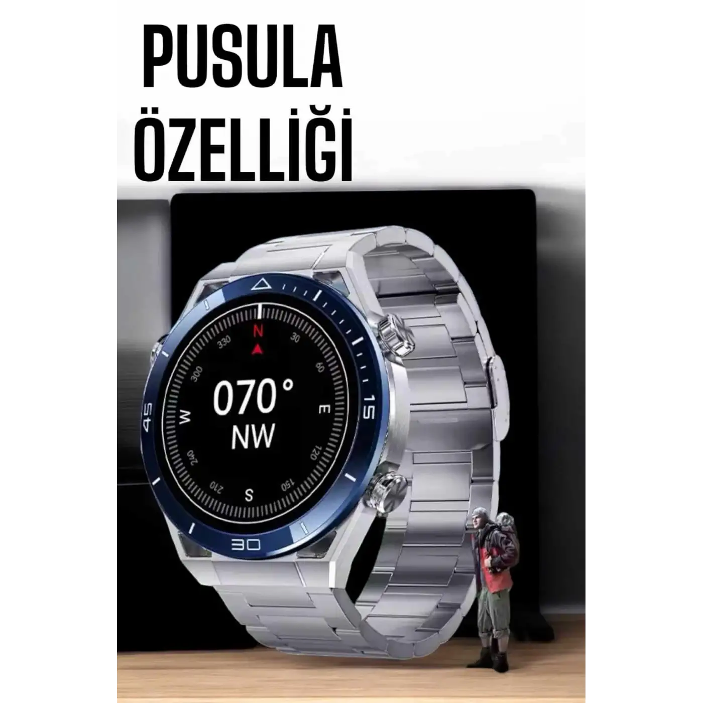 Akıllı Saat Yeni Nesil Bluetooth Bağlantılı Uyku ve Sağlık Takibi NFC ve GPS