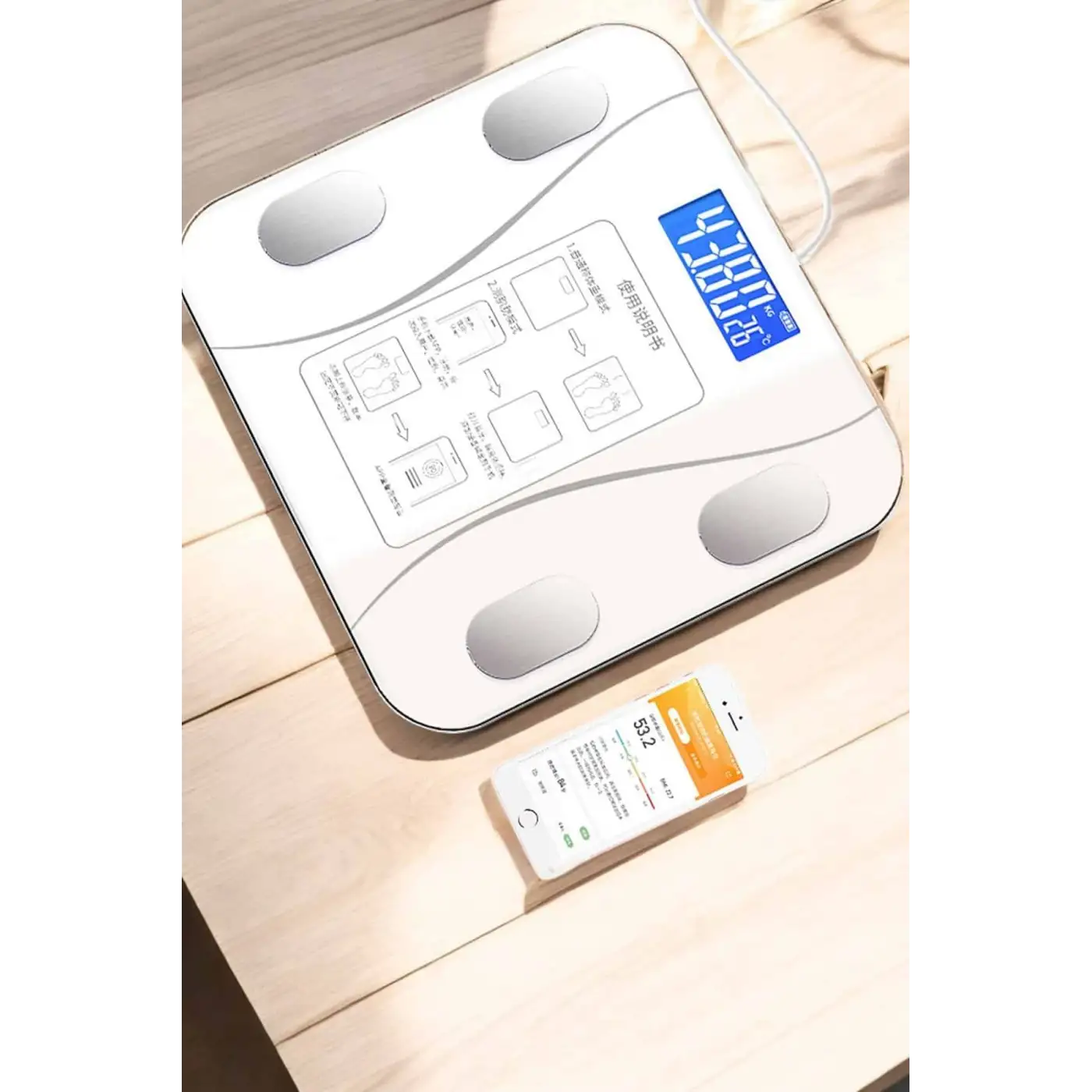 Akıllı Tartı Bluetooth Bağlantılı Yağ Ölçebilen Tartı Yeni Nesil