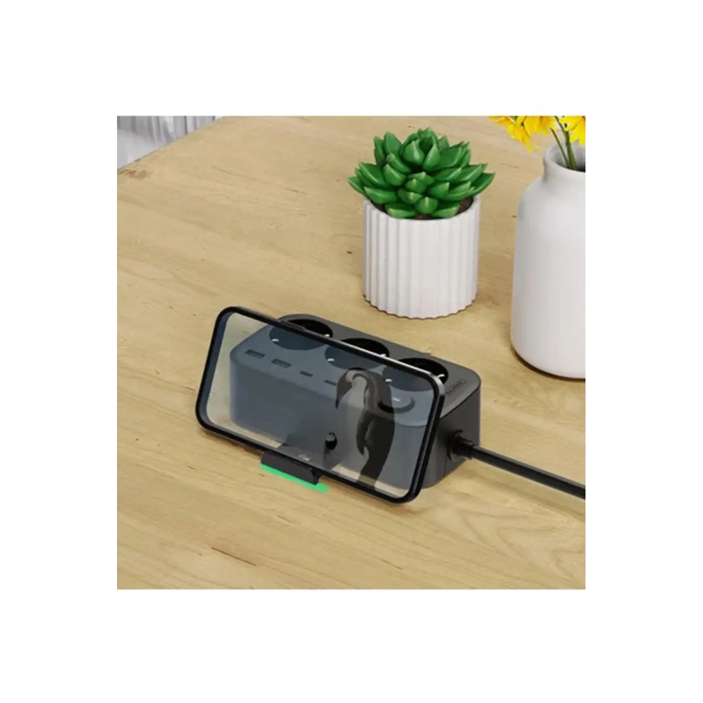 Akım Korumalı Priz 2 Usb + 2 Type-c Girişli 2 Metre Kablosu Anahtarlı Ve Duvara Monte Edilebilir