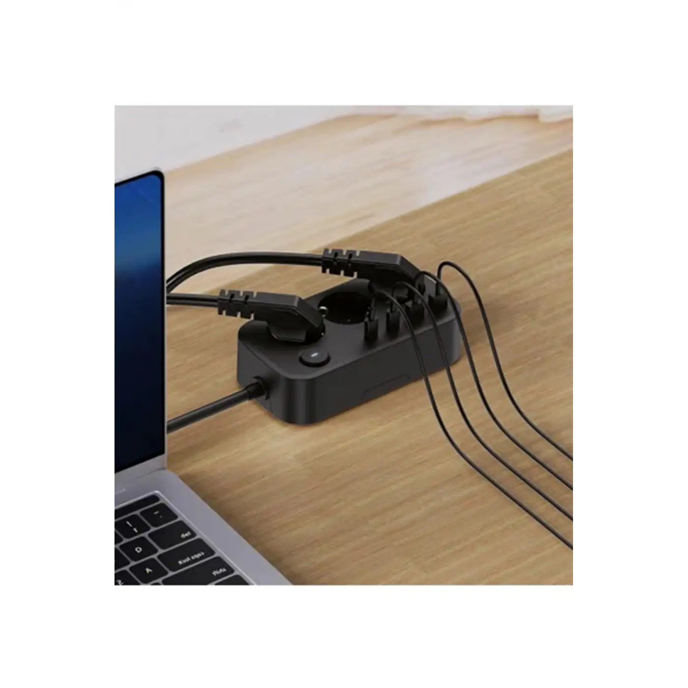 Akım Korumalı Priz 2 Usb + 2 Type-c Girişli 2 Metre Kablosu Anahtarlı Ve Duvara Monte Edilebilir