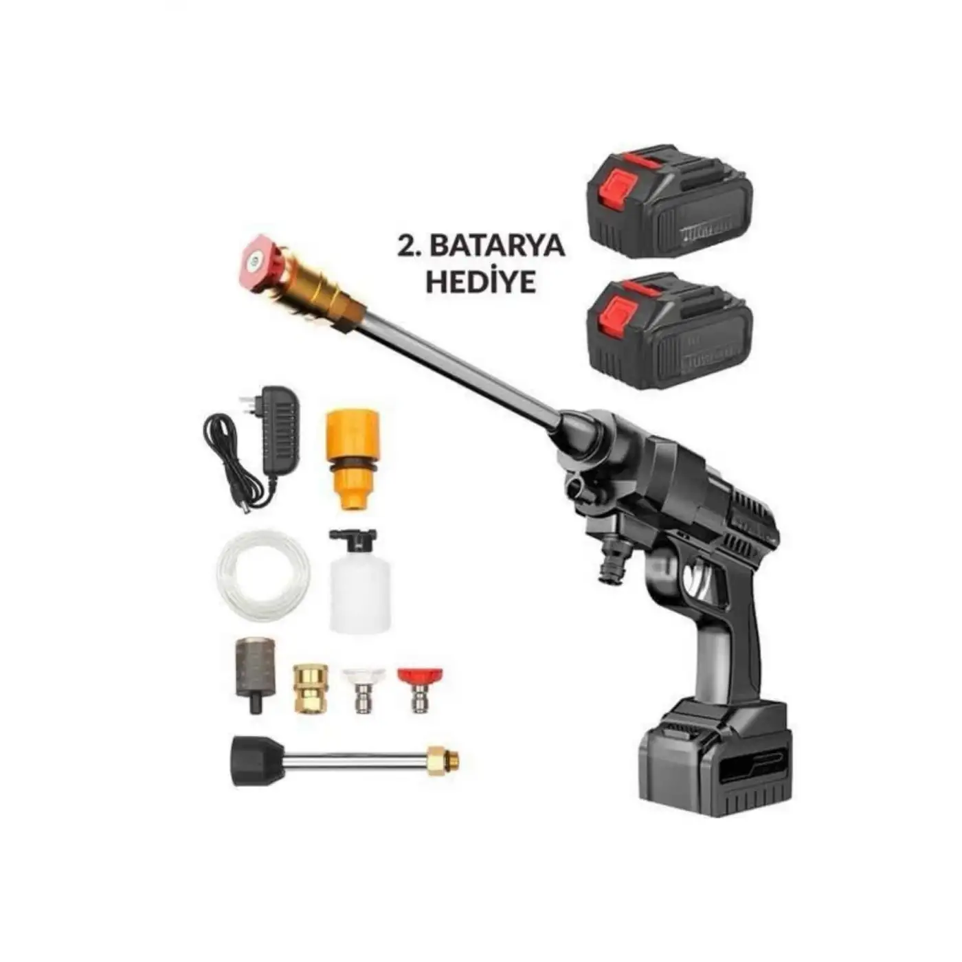 Akülü Oto Araç Yıkama Yüksek Basınçlı Araba Yıkama Makinesi Şarjlı