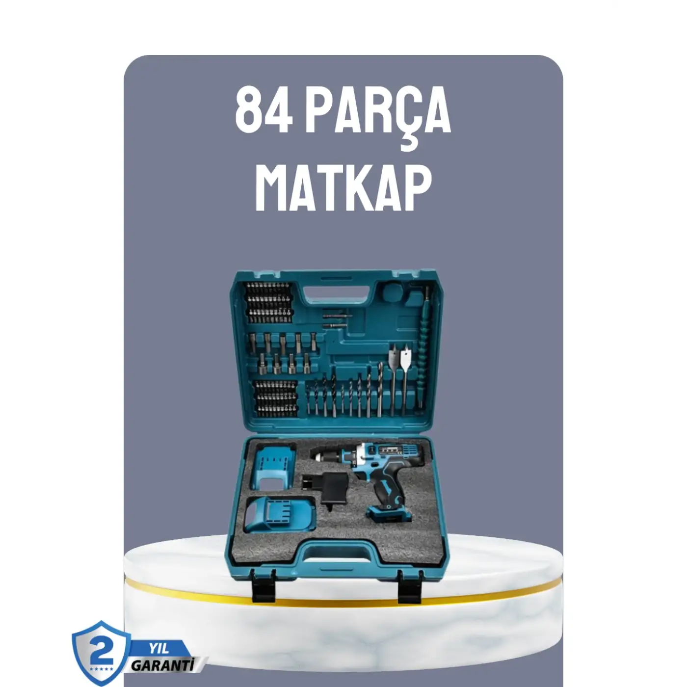 Akülü Vidalama ve Delme Seti Profesyonel Alet Çantası