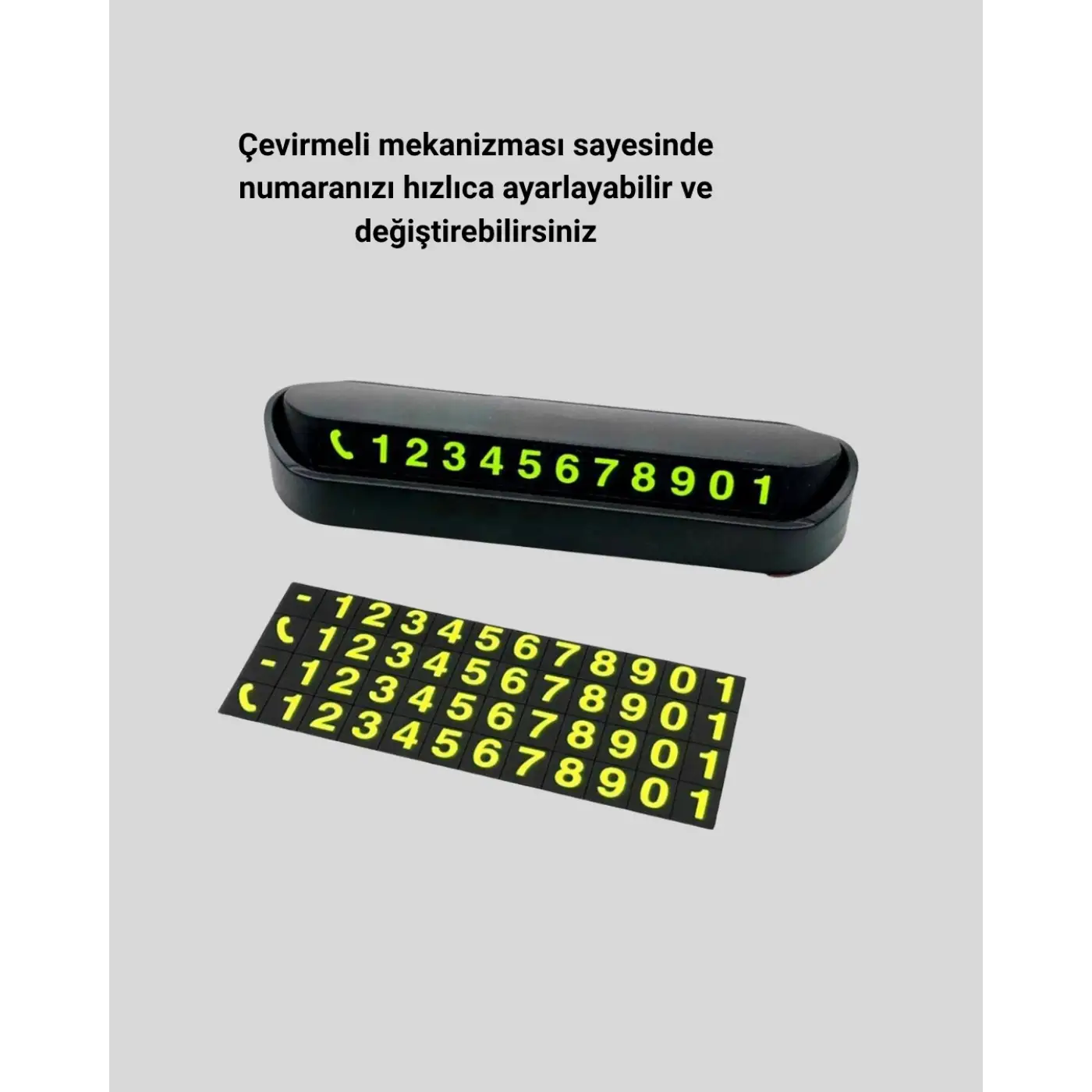 Alüminyum Kasa Gri Çevirmeli Araç İçi Telefon Numaratörü