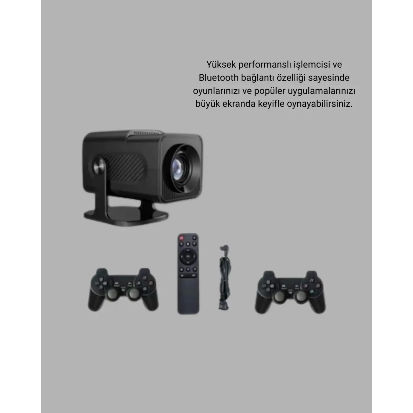 Android Projeksiyon Game Box – 1280x720p HD Çözünürlük, Bluetooth,HDMI ve USB Girişli