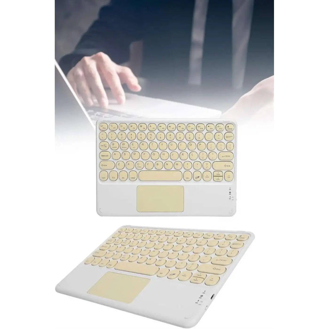 Android ve İOS Uyumlu Bluetooth Klavye Touchpad Slim Kablosuz Wifi Q Klavye