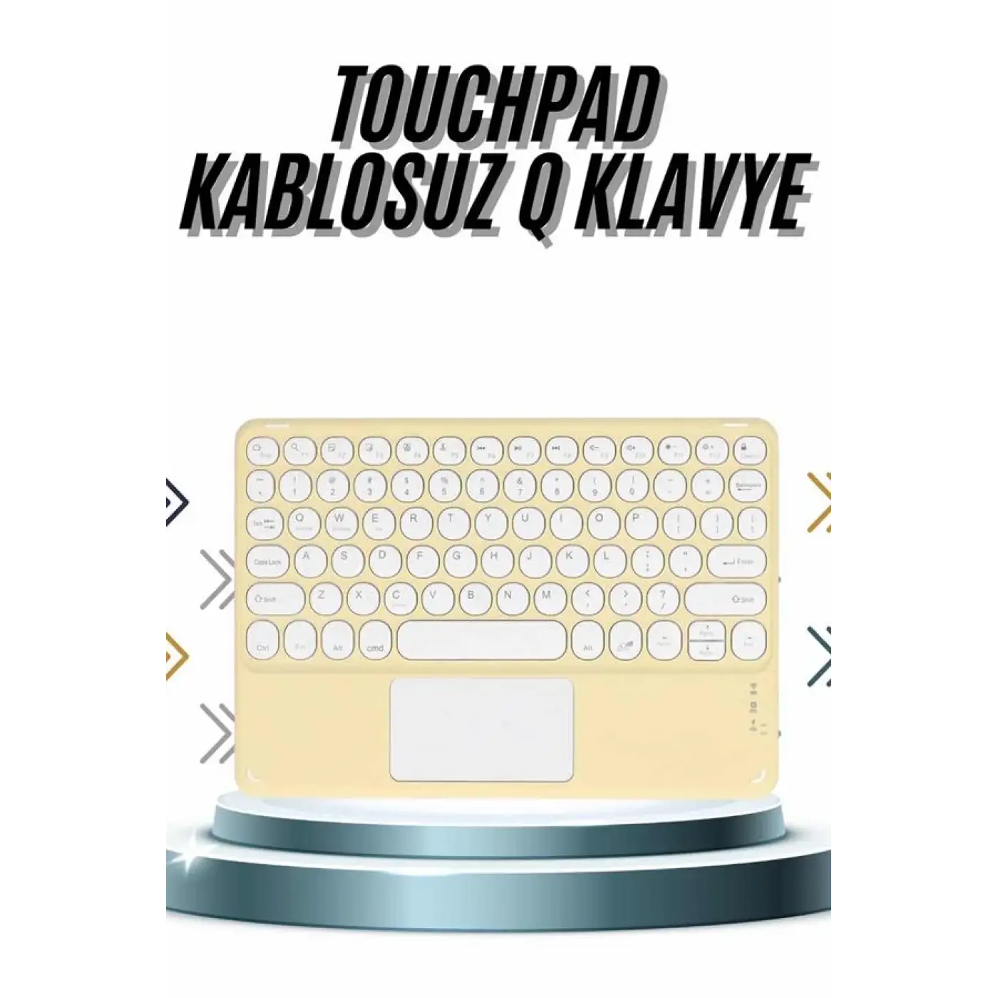 Android ve İOS Uyumlu Bluetooth Klavye Touchpad Slim Kablosuz Wifi Q Klavye
