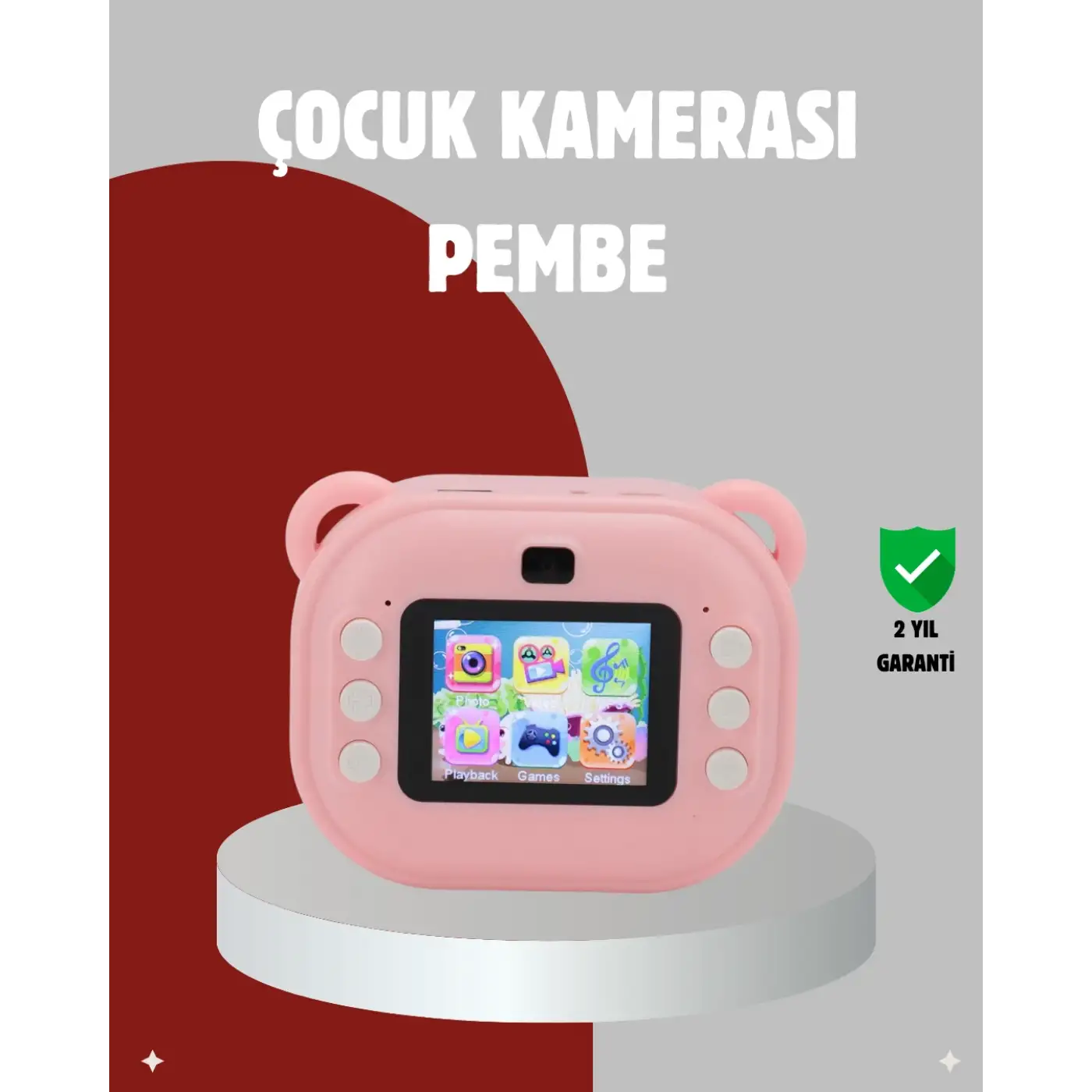 Anında Baskı Özellikli Çocuk Kamerası – 24MP HD Çift Lens, 32GB Hafıza ve Oyun Modu