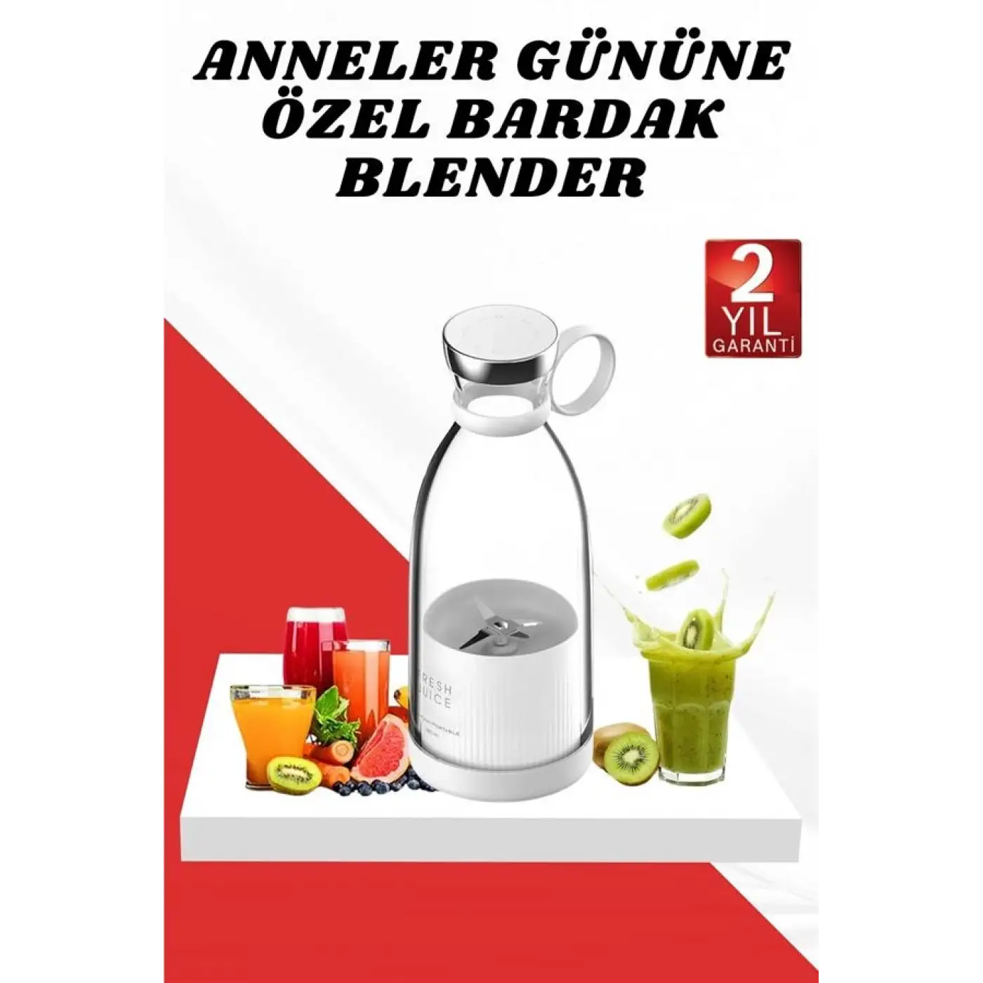 Anneler Gününe Özel Hediye Bardak Blender Paslanmaz Çelik Bıçaklı