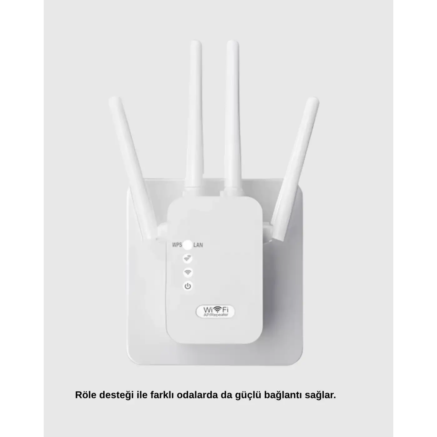 Antenli WiFi Repeater 300m2 Kapsama Alanı WPA3 Güvenlikli