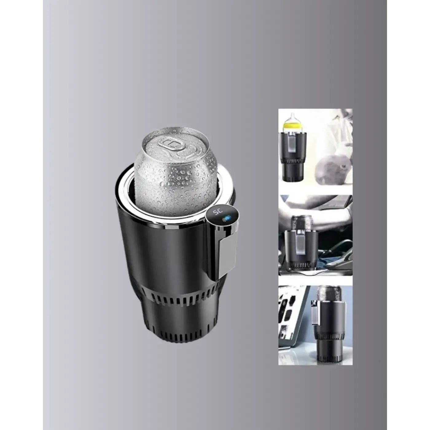 Araba Bardaklığı Isıtma Soğutma Ayarlı Çakmak Girişli Akıllı Model