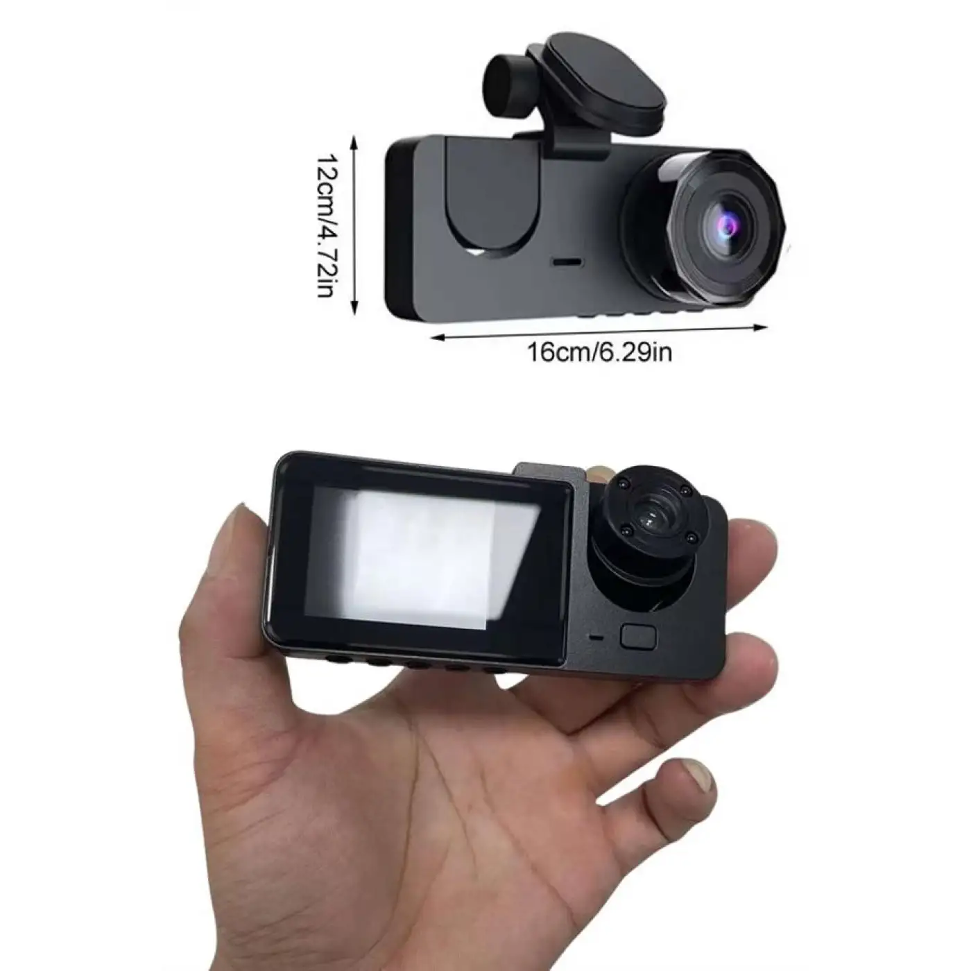 Araç İçi Dikiz Kamerası Sürüş Kaydedici 3 Lensli DVR Kamera