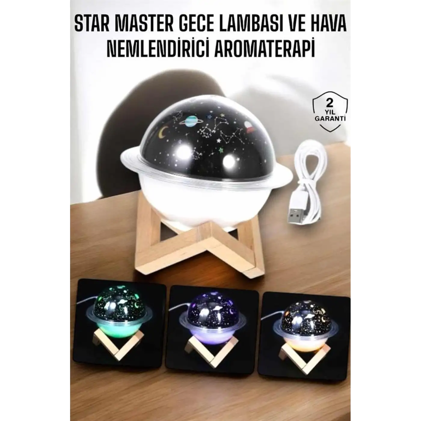 Aromaterapi Hava Nemlendirici Masa ve Gece Lambası