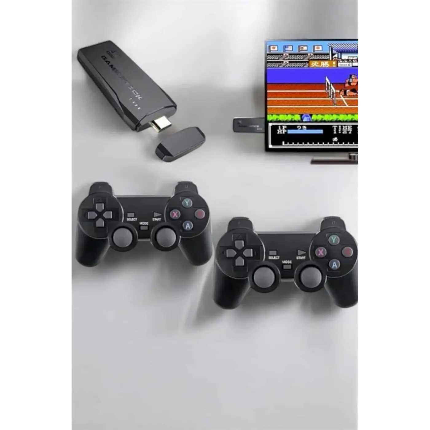 Atari Oyun Konsolu 2000 Oyunlu Game Stick 2.4G Wireless