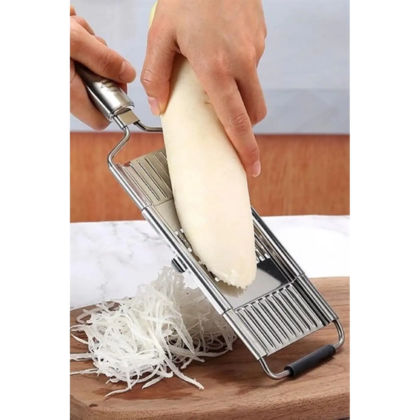 Ayarlanabilir 3 Farklı Başlıklı Tutmalı Sebze Dilimleyici Peynir Rendeleyici Aparat