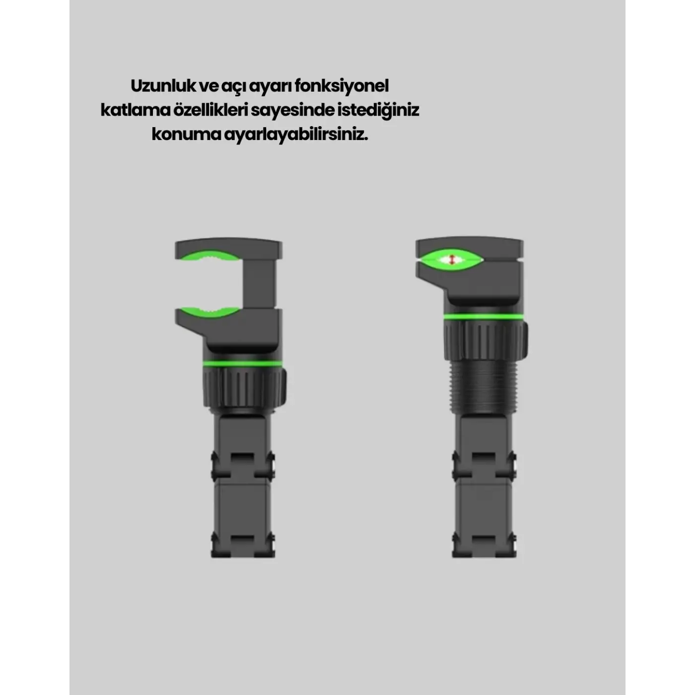 Ayarlanabilir Kıskaçlı Dikiz Aynası Telefon Tutucu Tüm Telefonlarla Uyumlu