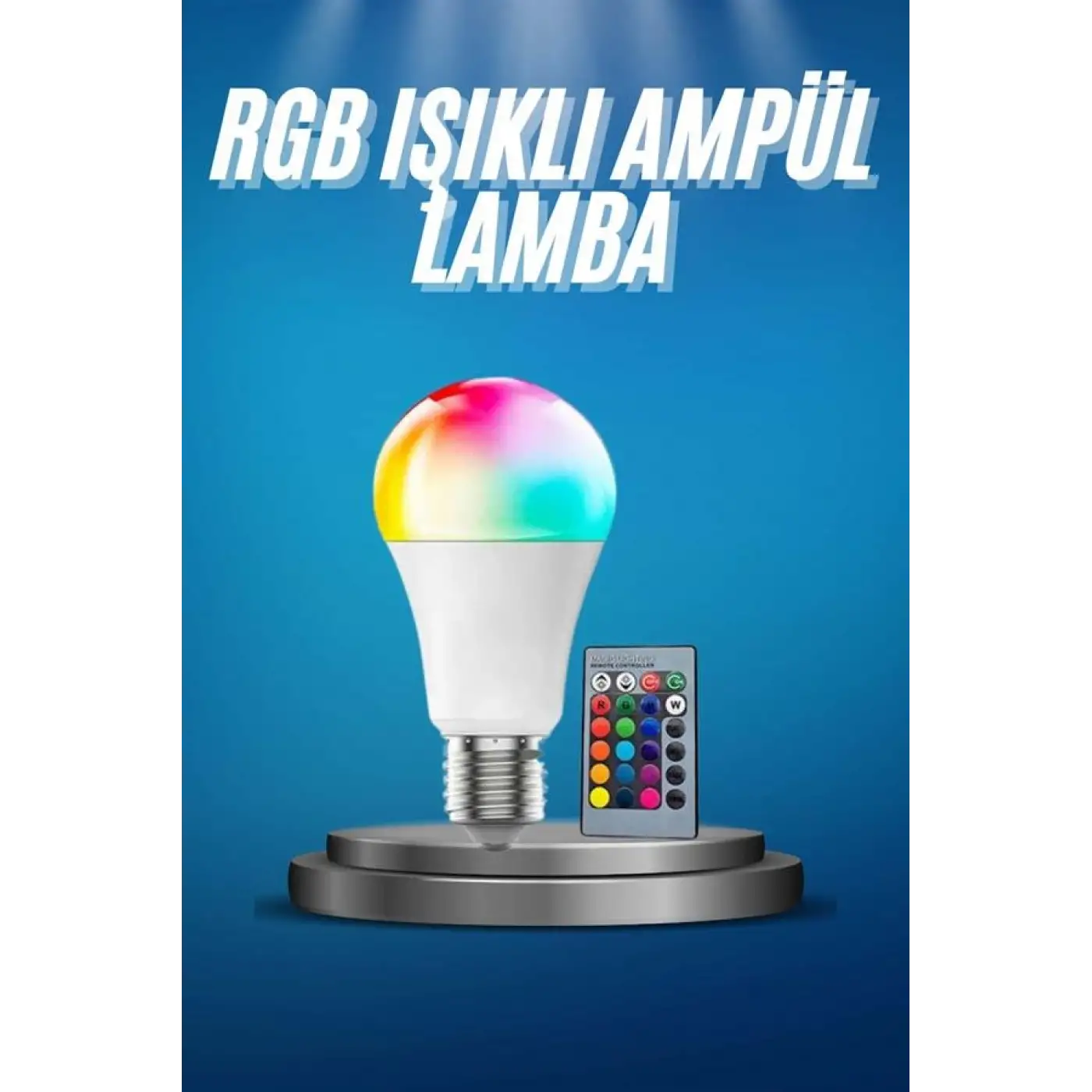 Ayarlanabilir Parlaklık RGB Led Ampul Beyaz Lamba Ve Renkli Ampul