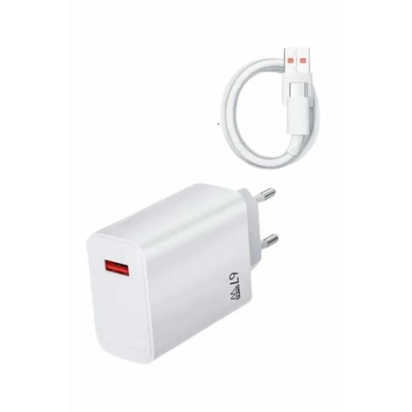 Beyaz Ultra Plus Hızlı Şarj Seti Şarj Adaptörü ve Kablosu 67W