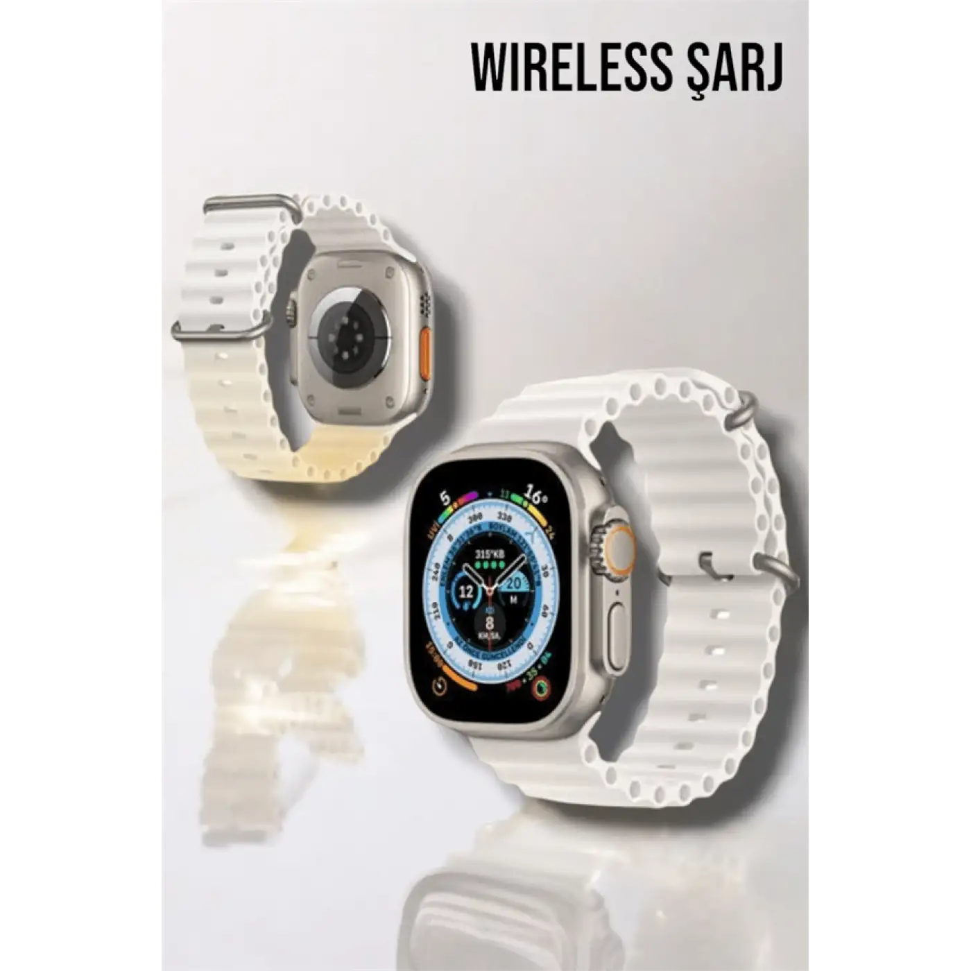 Bluetooth Bağlantılı 49MM Dokunmatik Akıllı Saat Sağlık ve Spor Takip Özellikli