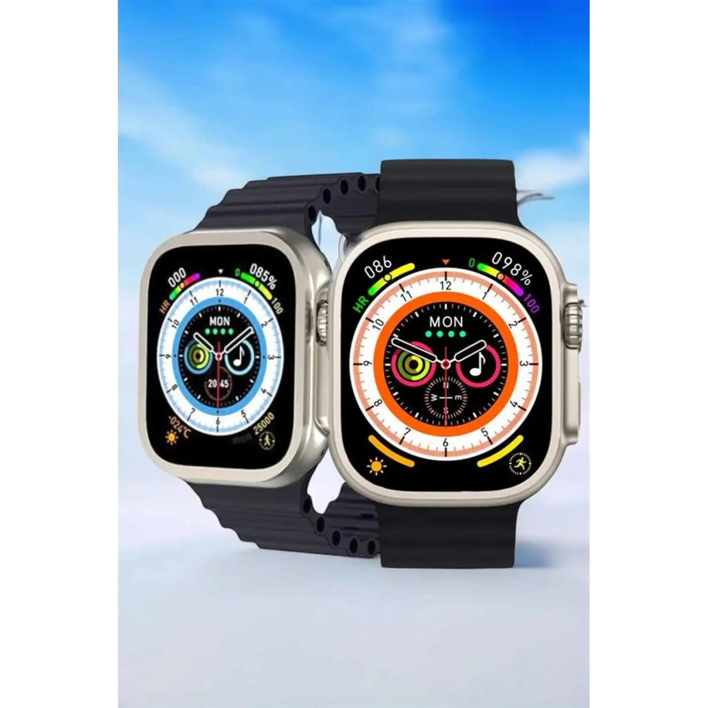 Bluetooth Bağlantılı Nabız, Kan Basıncı, Oksijen Ölçer Akıllı Saat