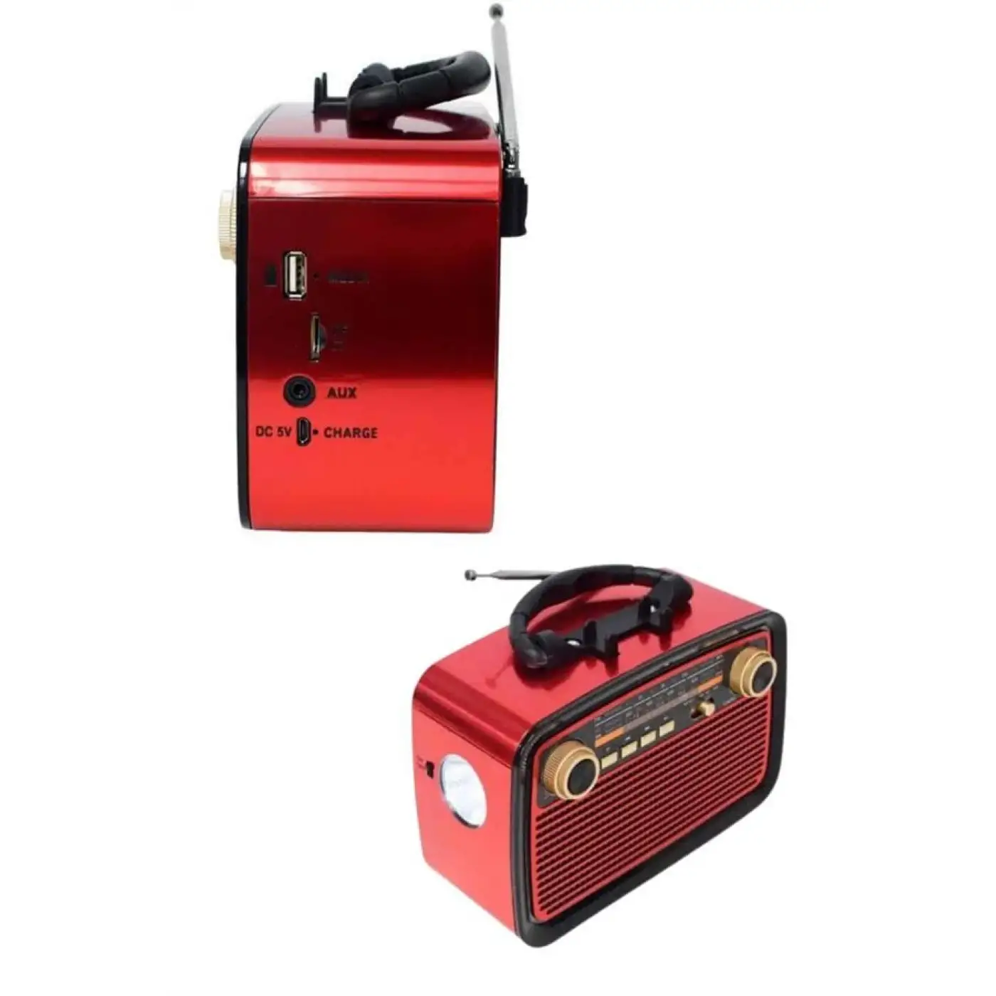 Bluetooth Hoparlör Ahşap Renk Vintage Işıklı Nostaljik Radyo Fm Ahşap Görünümlü