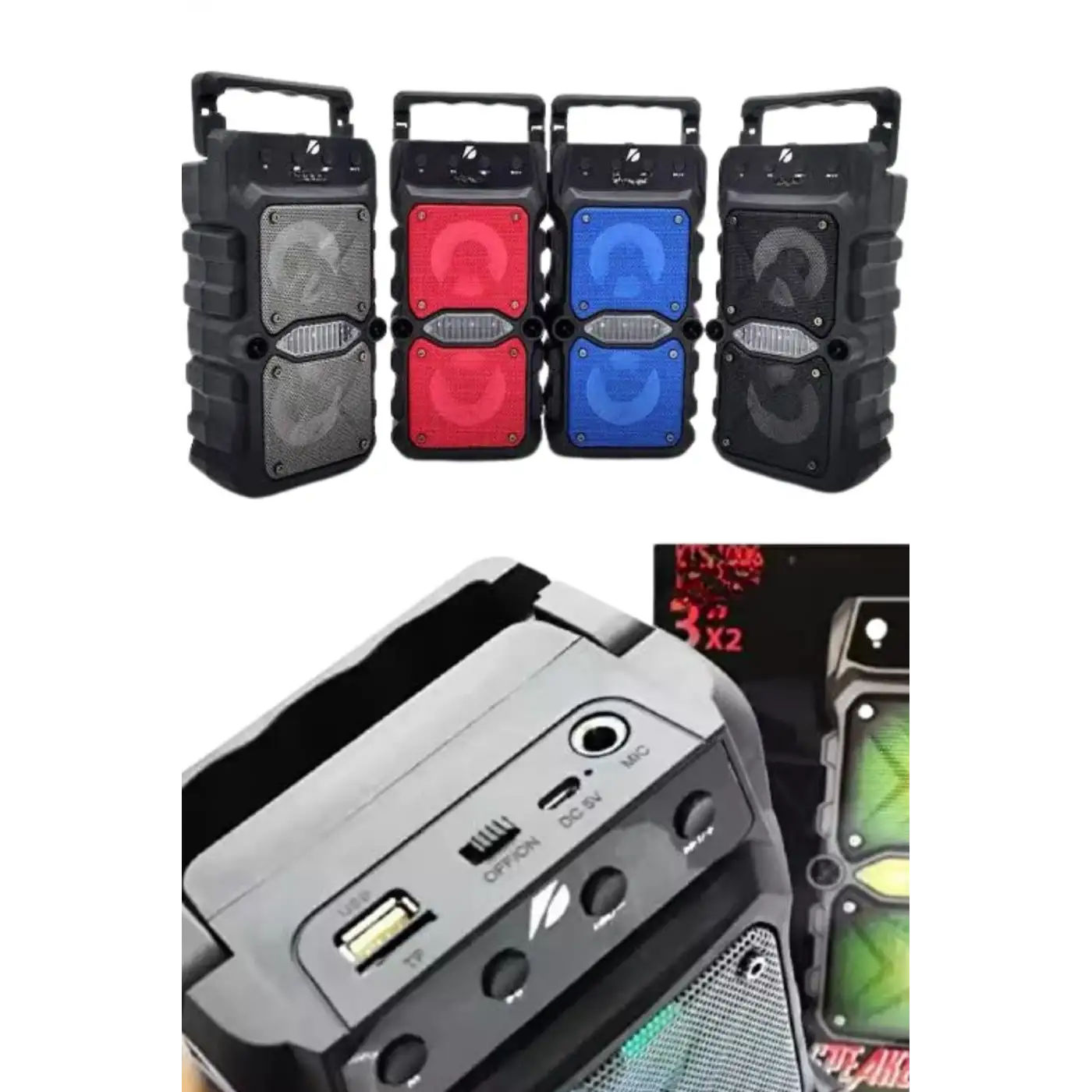 Bluetooth Hoparlör Çift Mikrofonlu Güçlü Ses Kaliteli Kesintisiz Kablosuz