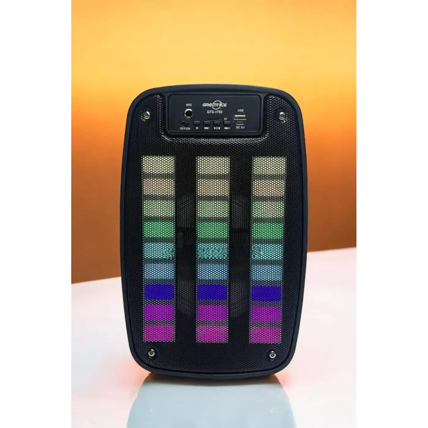 Bluetooth Hoparlör RGB Işıklı USB SD Kart Girişli Taşınabilir