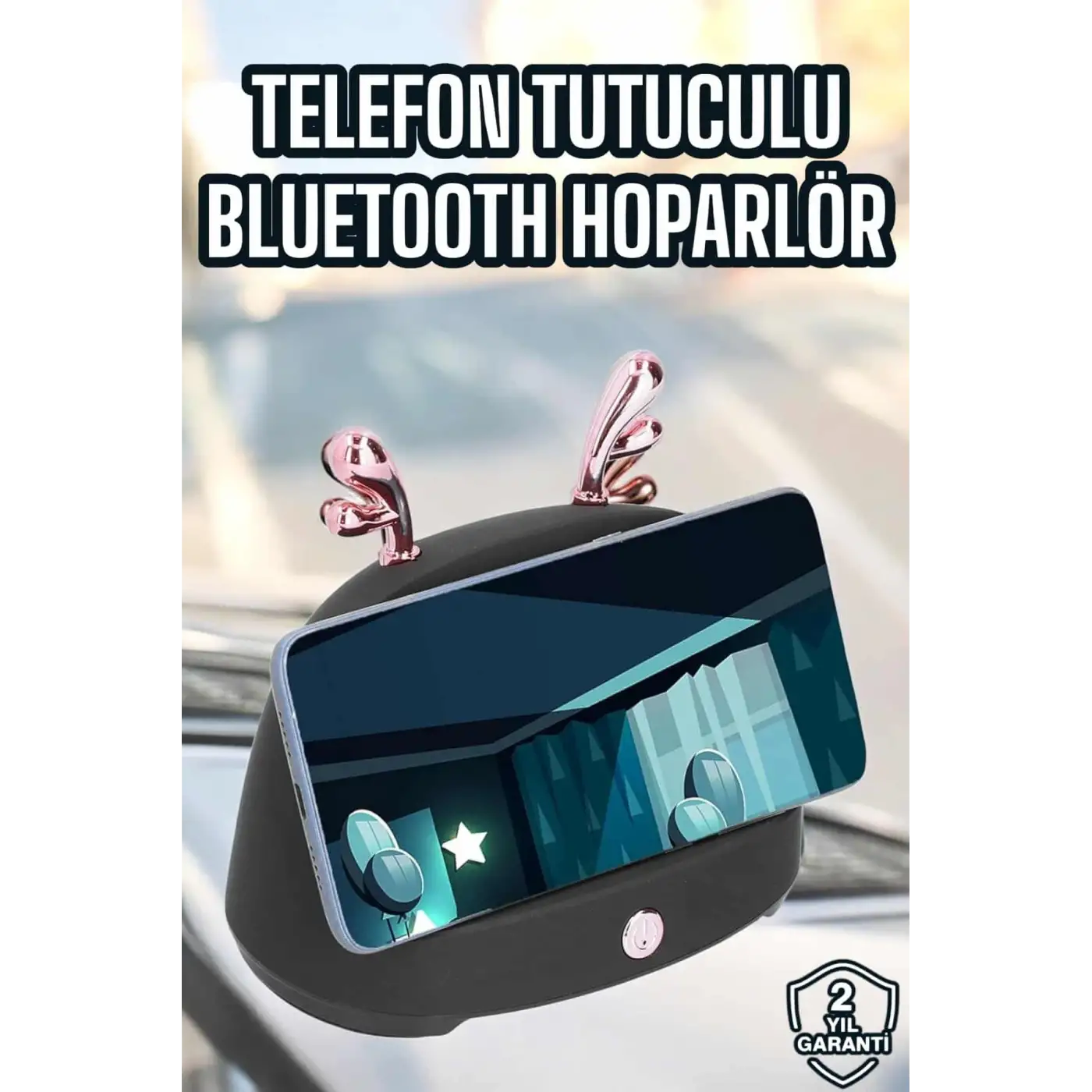 Bluetooth Hoparlör Telefon Tutuculu Akıllı Hoparlör Uzun Pil Ömrü