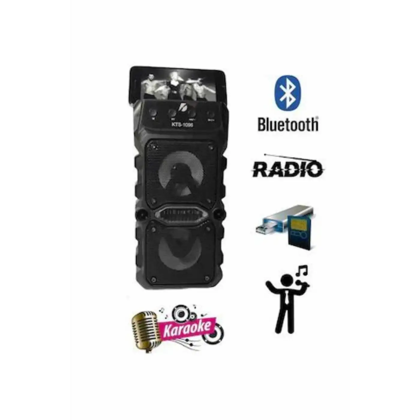 Bluetooth Hoparlör Yüksek Ses Kaliteli Büyük Boy Çift Çıkışlı Ses Bombası